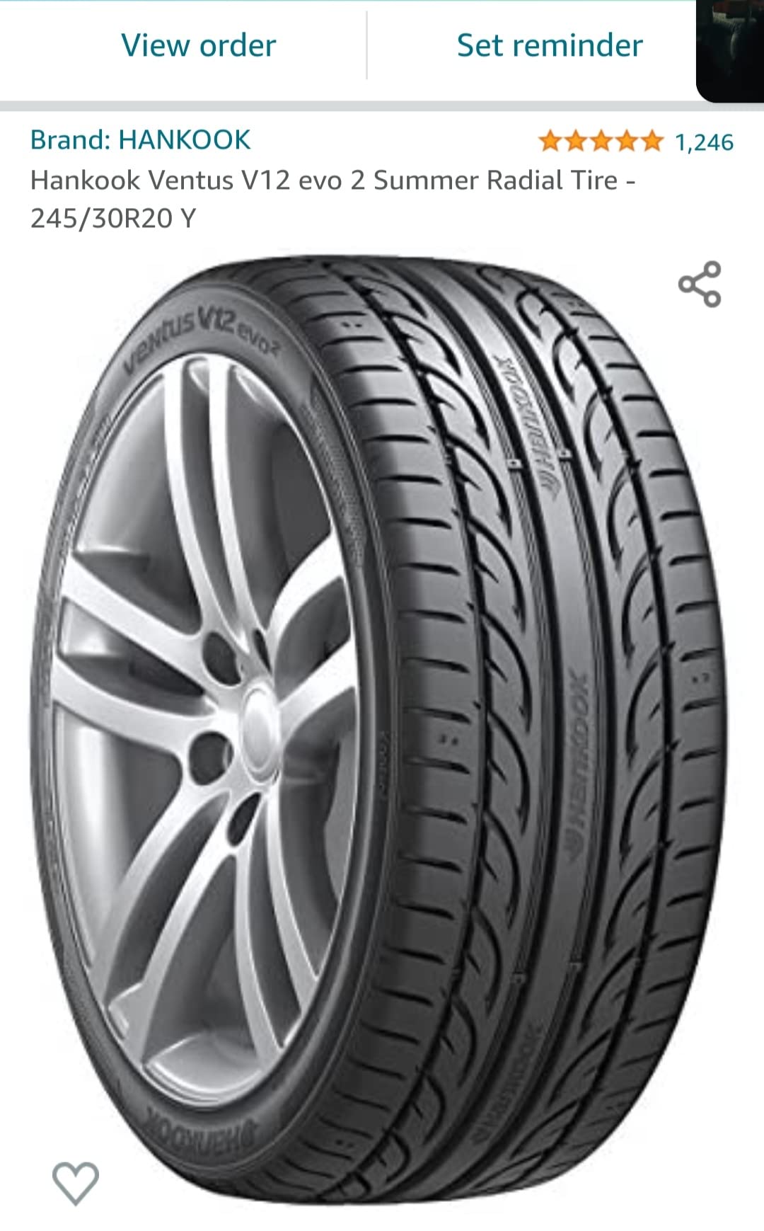 Hankook Ventus V12 evo2 (K120) 225/40ZR18 92Y XL customer photo 2