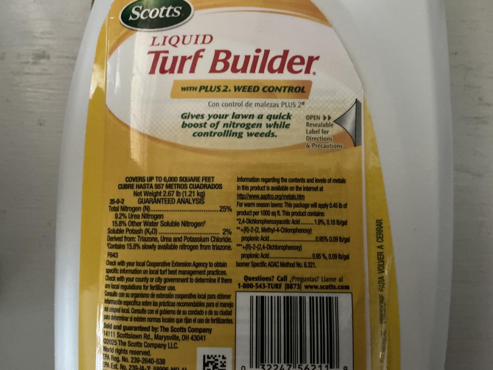 Scotts Turf Builder Weed & Feed3, 14.29 lbs. customer photo 2