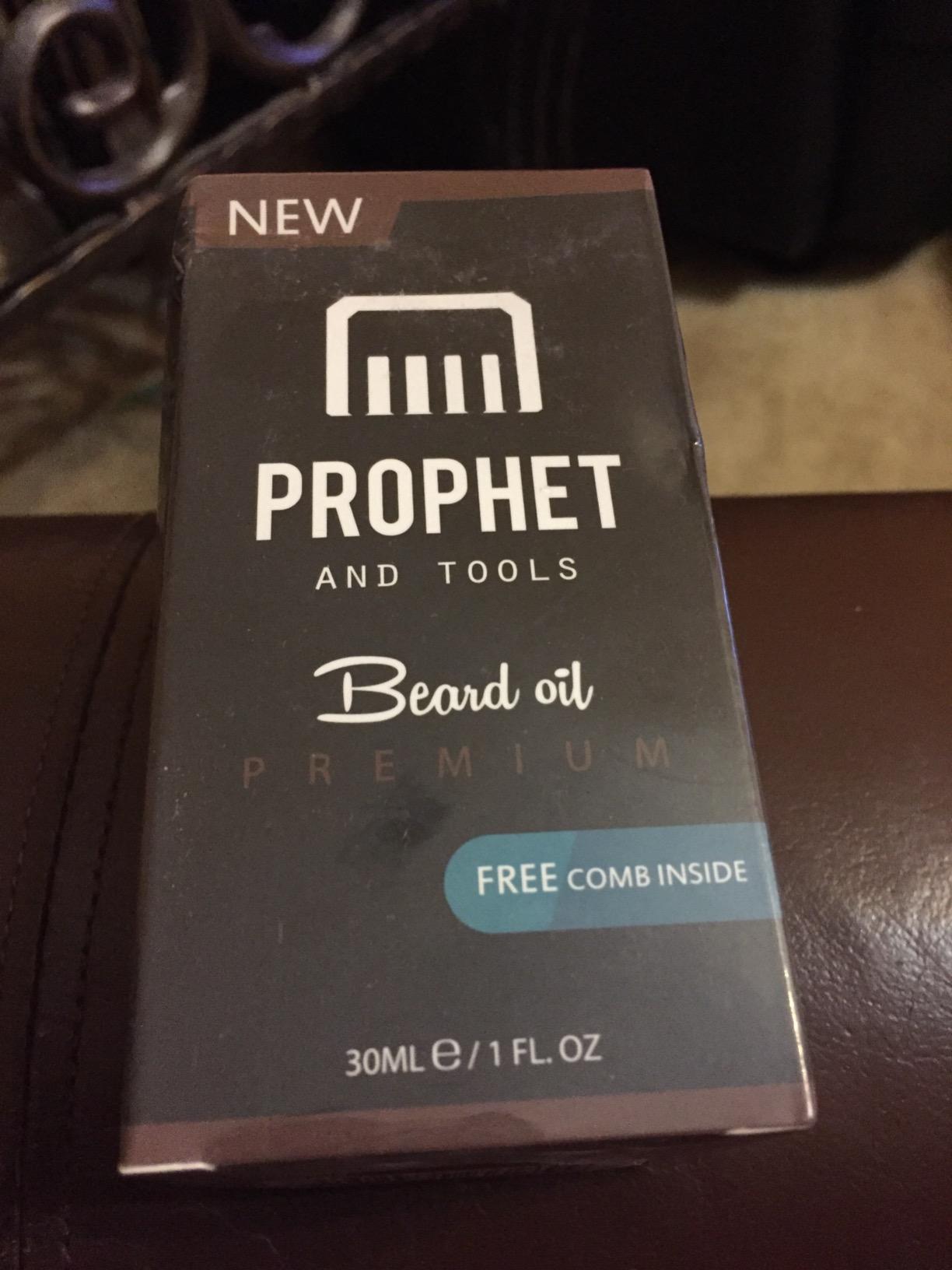 Prophet and Tools Premium Unscented Beard Oil & Comb Set - Thickens and Softens Beard, Relieves Itch & Dry Skin, 100% Natural, Fast-Absorbing Formula - Perfect for Beard Growth & Grooming - 1 oz customer photo 2
