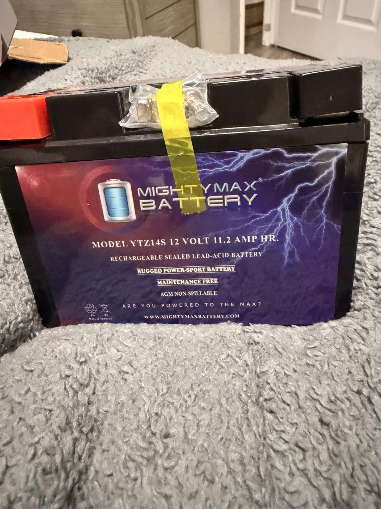 Mighty Max Battery YTZ14S -12 Volt 11.2 AH, 230 CCA, Rechargeable Maintenance Free SLA AGM Motorcycle Battery customer photo 1