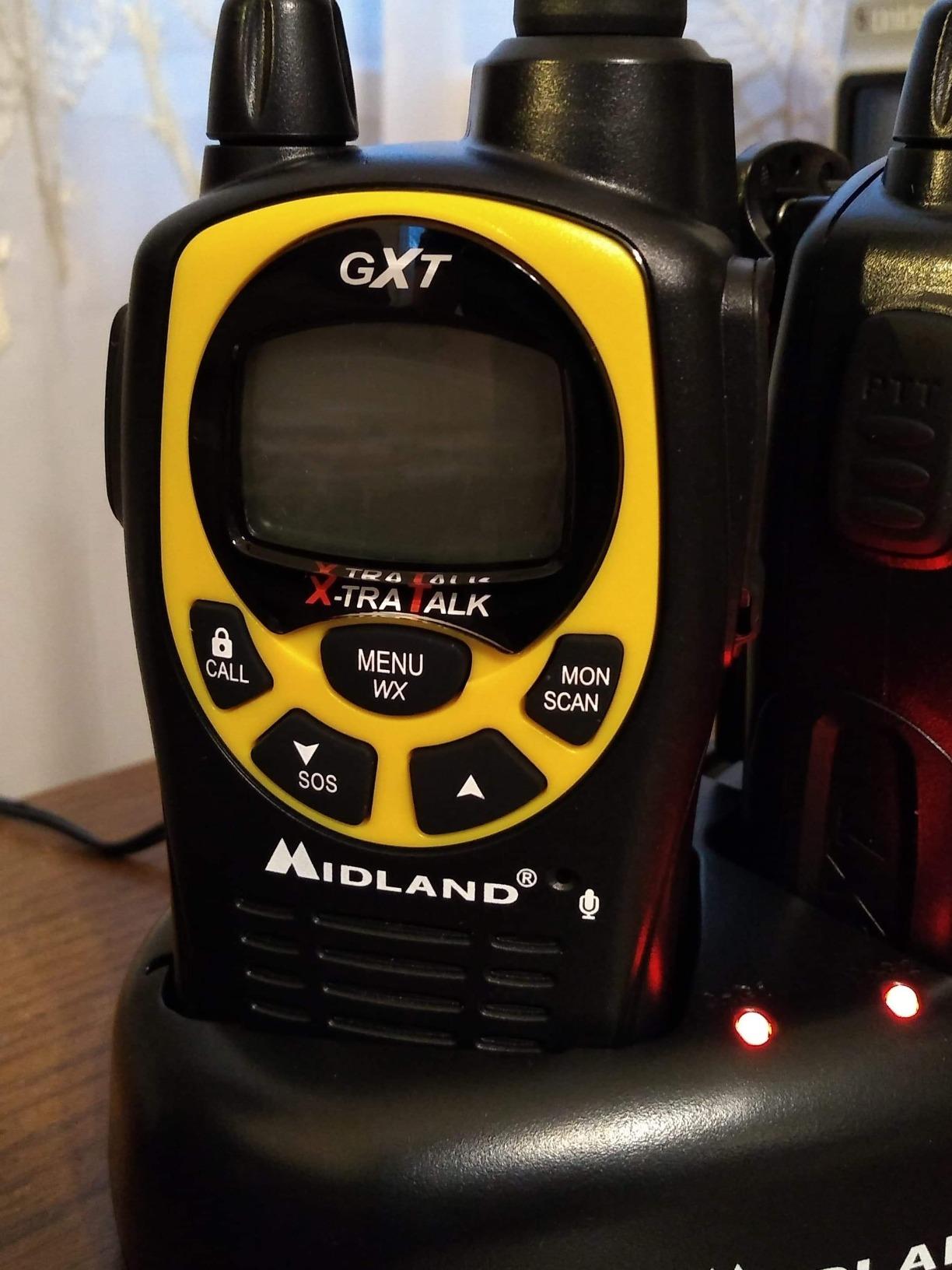 Midland GXT1030VP4 GMRS Two-Way Radio (50-Channel, Long Range, 142 Privacy Codes, SOS, NOAA, Rechargeable Nickel Battery, Black/Yellow, 2-Pack) | 50-Channel, Long Range, JIS4, 142 Privacy Codes, SOS, NOAA, Rechargeable Nickel Battery customer photo 1
