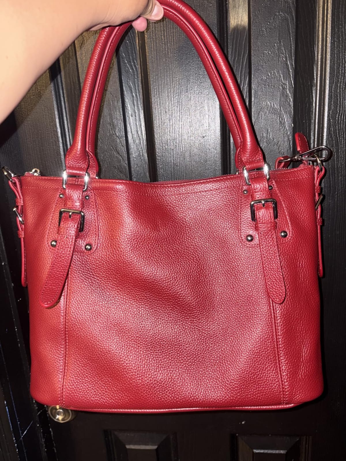 HESHE Leather Purses and Handbag for Women Shoulder Bag Tote Top Handle Bag customer photo 2