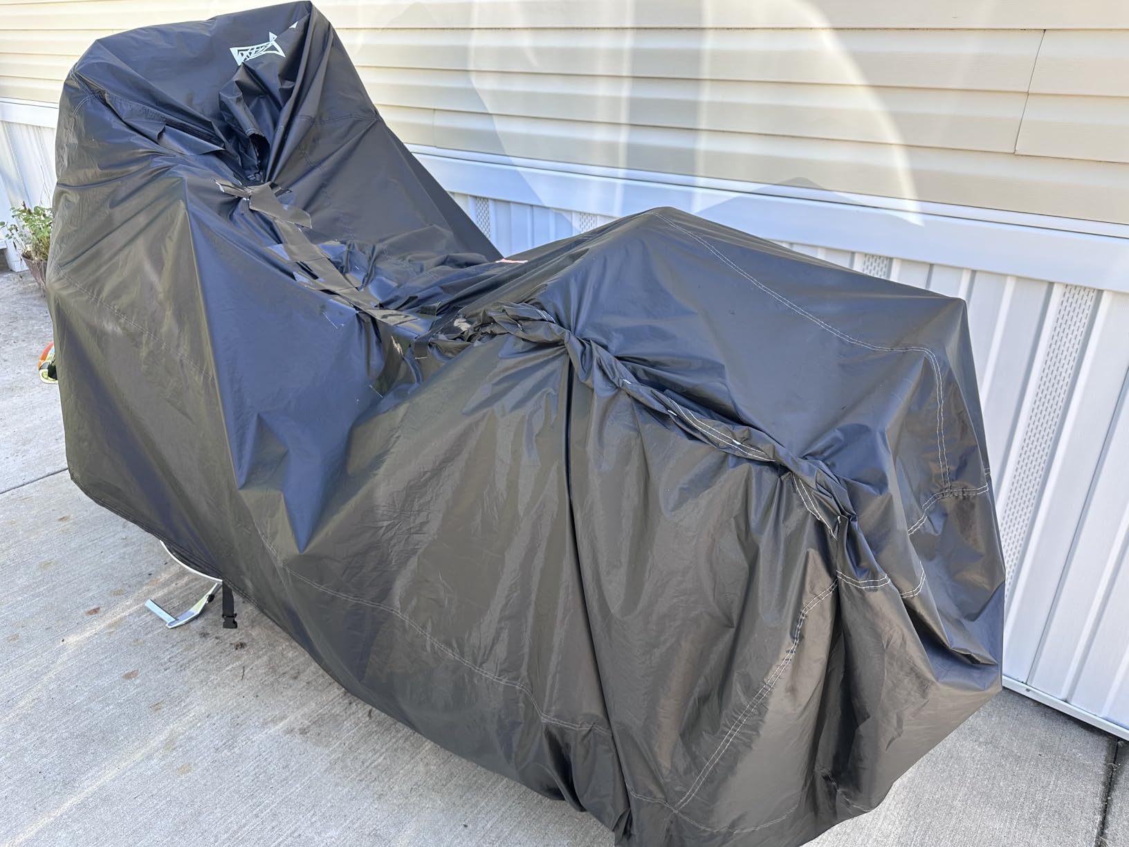 XYZCTEM Motorcycle Cover -Waterproof Outdoor Storage Bag, up to 116 inch customer photo 1