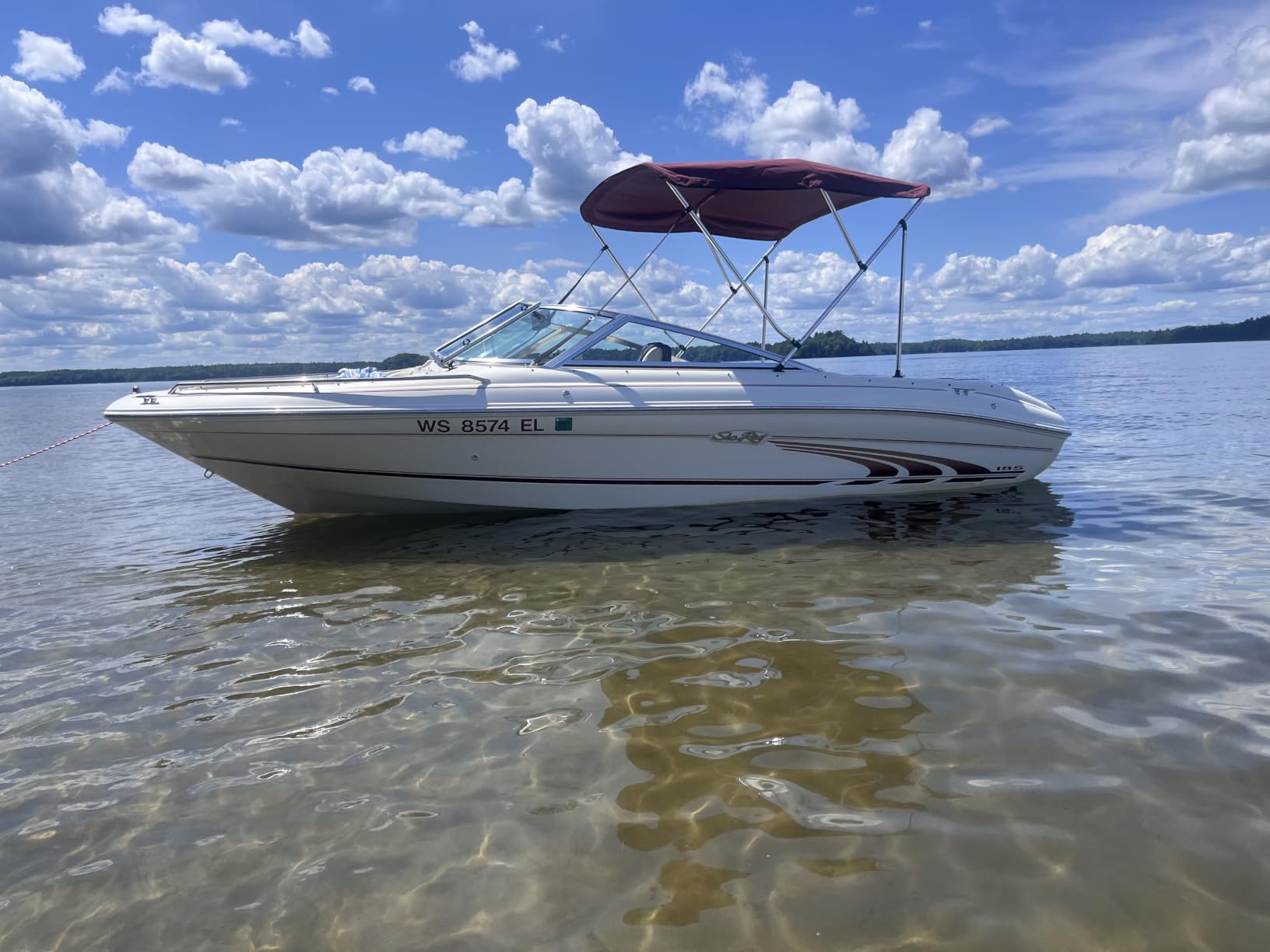 Naviskin 3 Bow & 4 Bow Bimini Top for Boats, 10 Colors, 13 Sizes customer photo 1