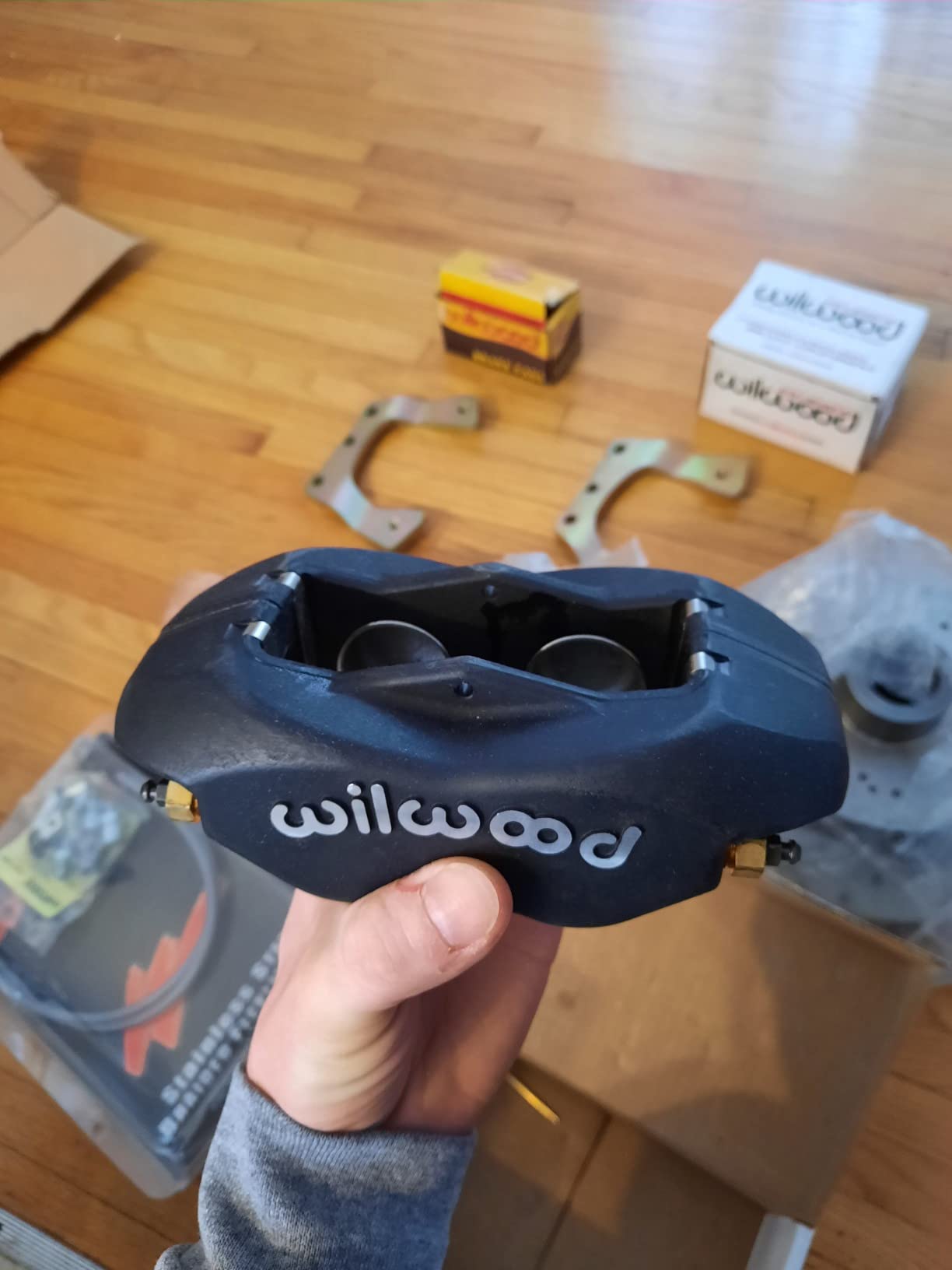 Wilwood Brake System, Classic Series, Dynalite, Front, 4 Piston Caliper, 11.30 in Solid Rotor, Offset, Aluminum, Gray, Various Ford 1965-70, Kit customer photo 1