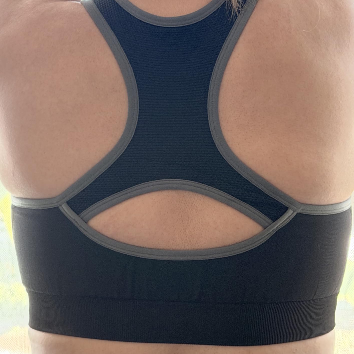 Women's Seamless Racerback Sports Bra High Impact Support Yoga Gym Workout Fitness customer photo 2
