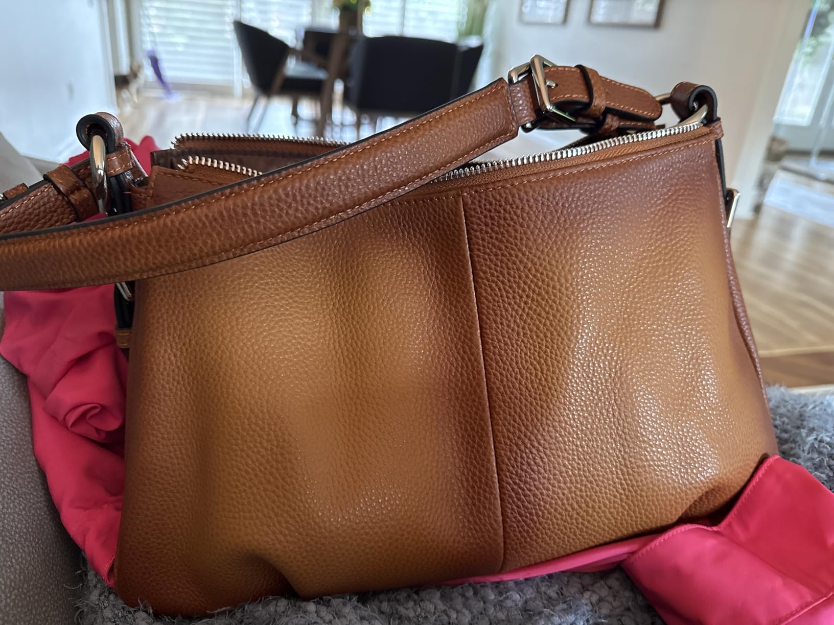 S-ZONE Leather Purses for Women Shoulder Bag Hobo Top-handle Handbag customer photo 2