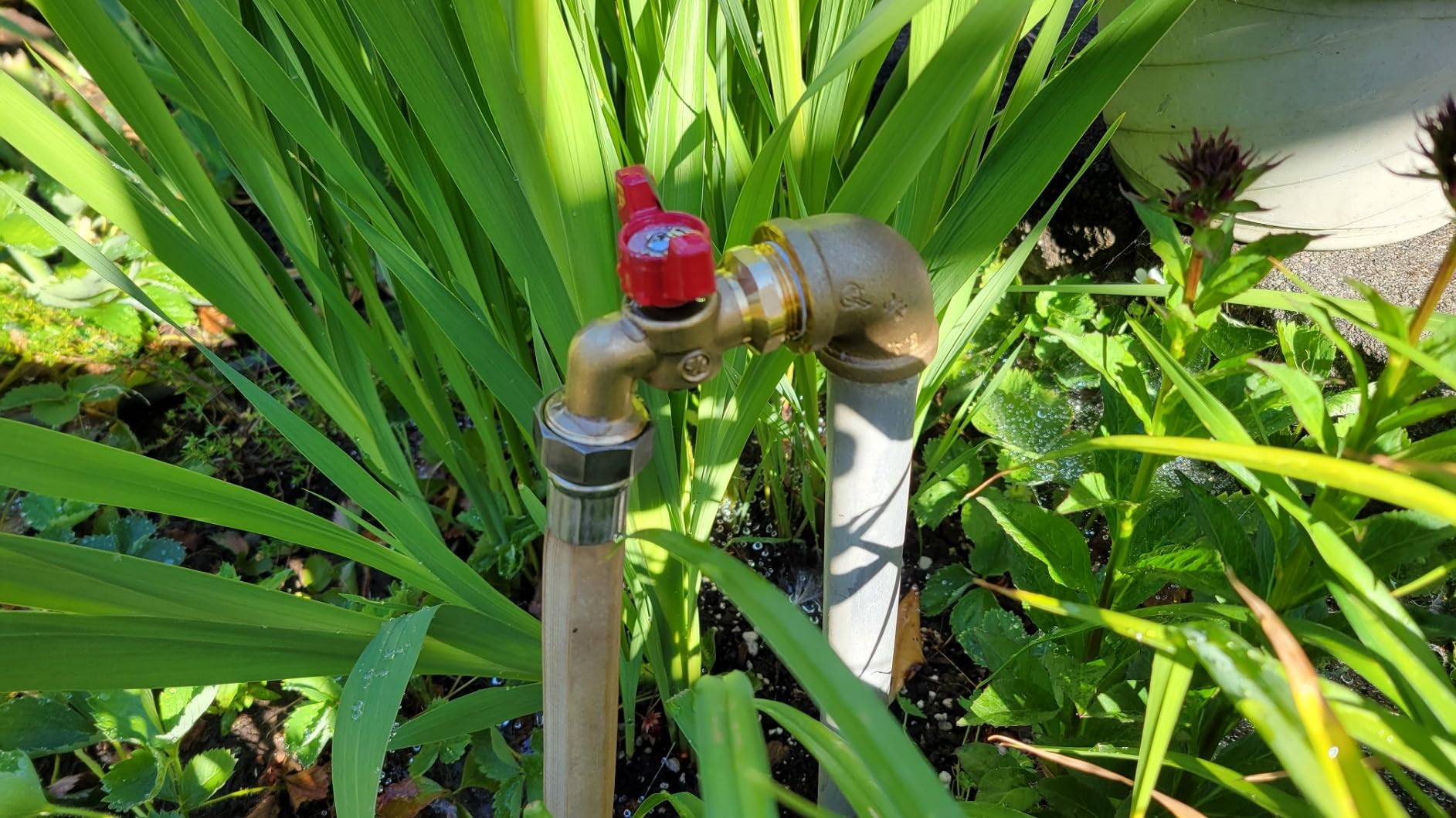 Quarter Turn Hose Bibb, Brass ball Valve Spigot 3/4 Male NPT x 3/4 GHT customer photo 1