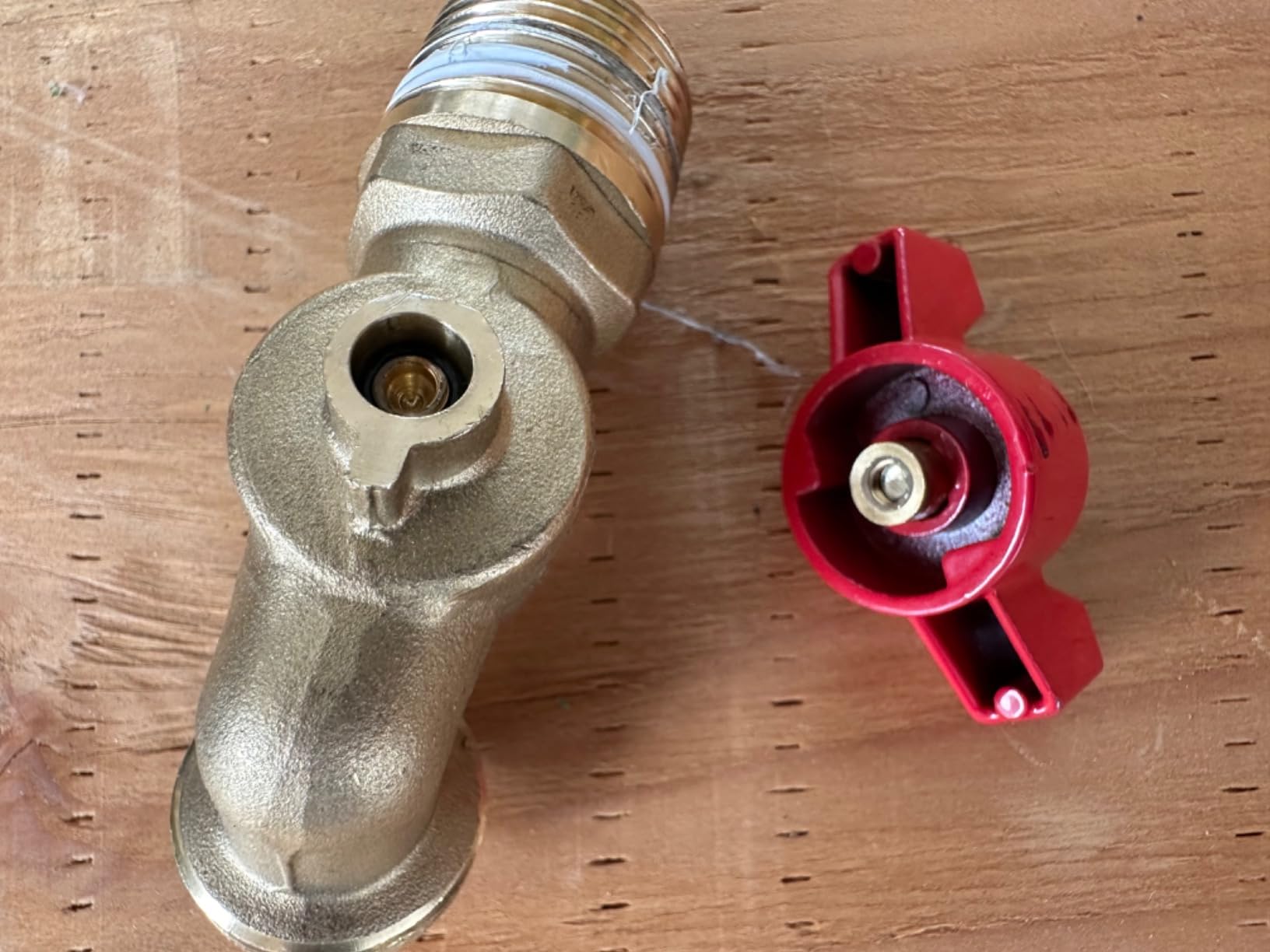 Quarter Turn Hose Bibb, Brass ball Valve Spigot 3/4 Male NPT x 3/4 GHT customer photo 2