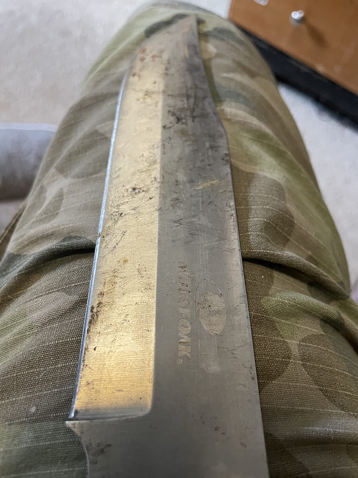 Mossy Oak 14-inch Bowie Knife, Hunting Knife with Wood Handle | Full-tang Fixed Blade, Leather Sheath, Hunting Knives for Camping, Hiking, Survival customer photo 1