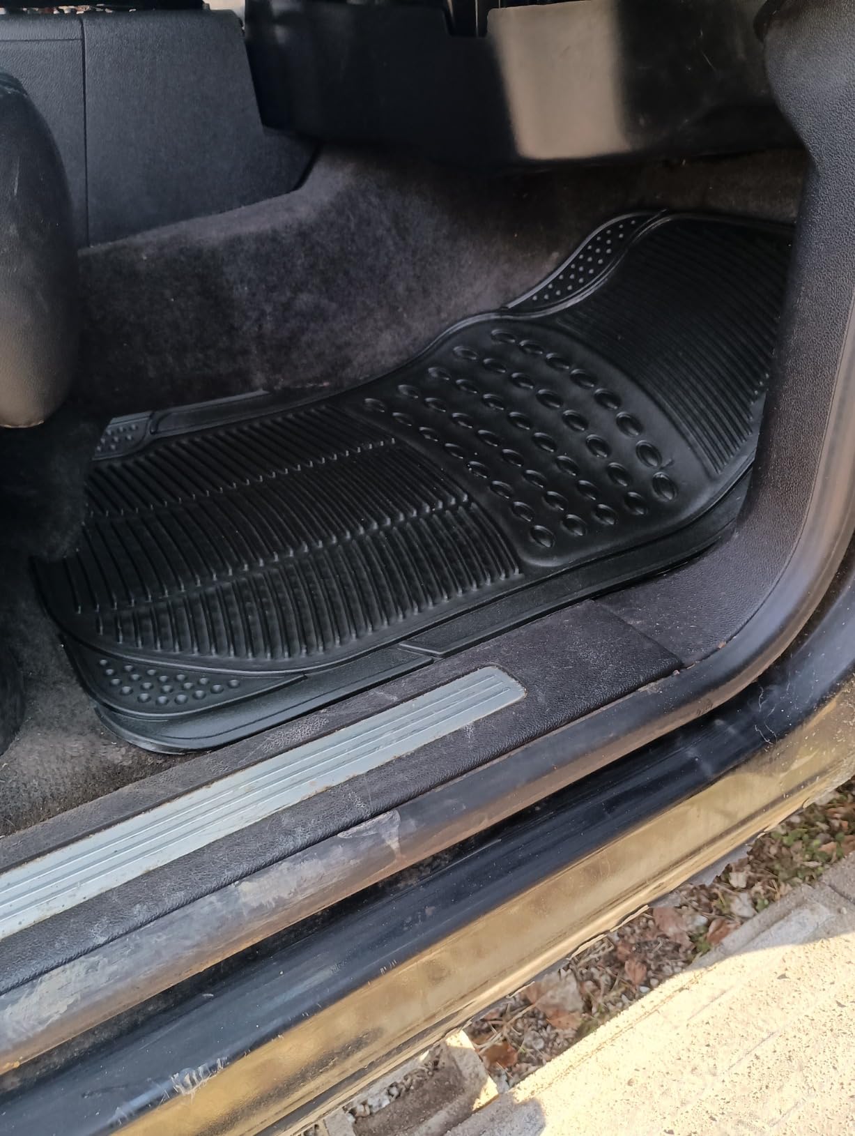 FH Group Automotive Floor Mats Solid ClimaProof for all weather protection Universal Fit Trimmable Heavy Duty fits most Cars, SUVs, and Trucks, 3pc Full Set Black customer photo 1