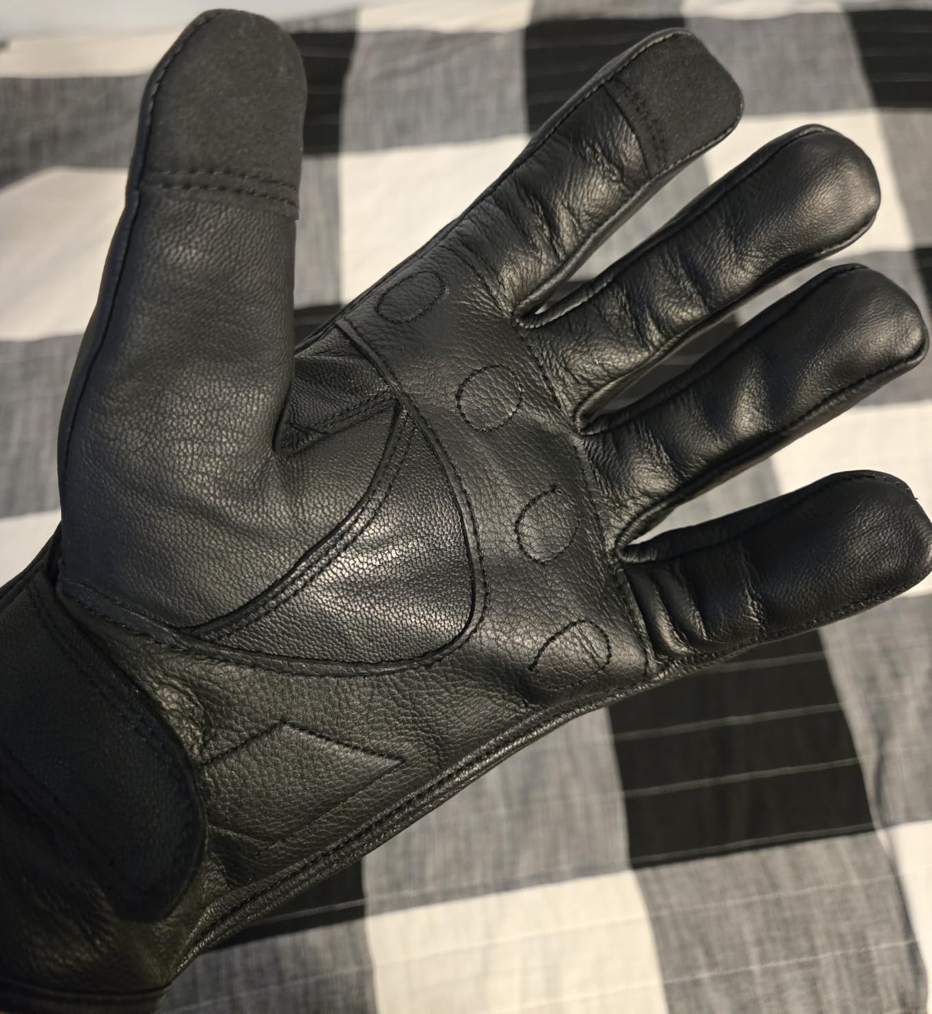 COMMUTER Motorcycle Gloves Premium Leather for Men Motorbike Riding Gloves customer photo 2