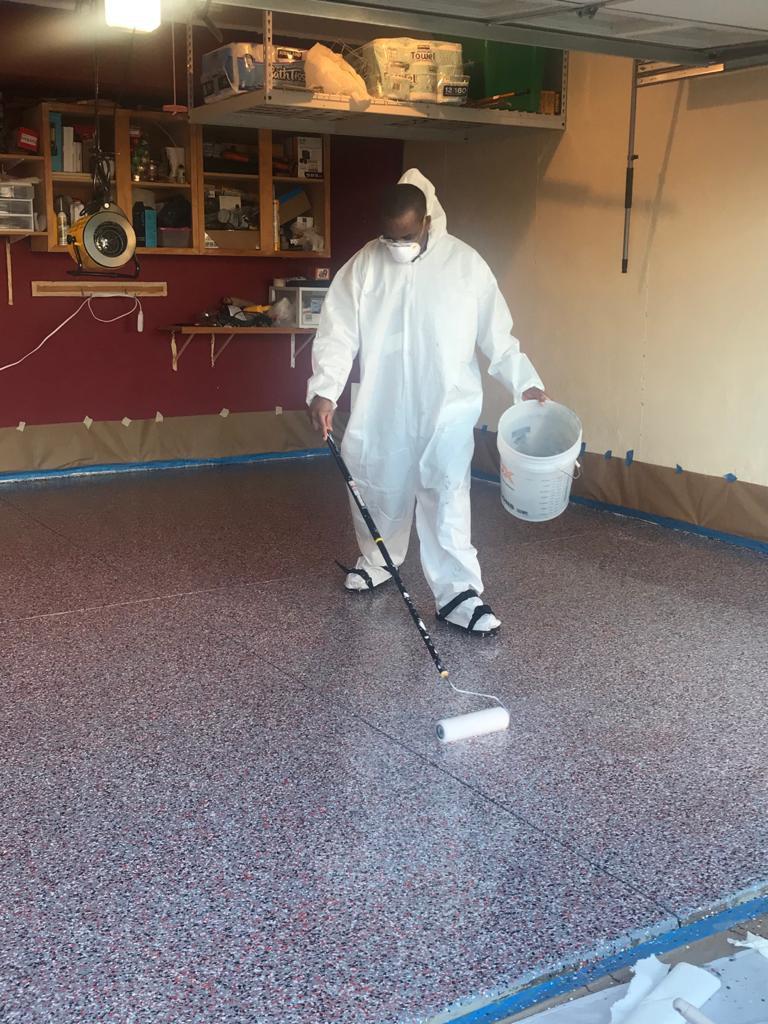 Colored Epoxies 10024 Spicy Mix Beige Garage Floor Epoxy Kit, 3 Gallon customer photo 1
