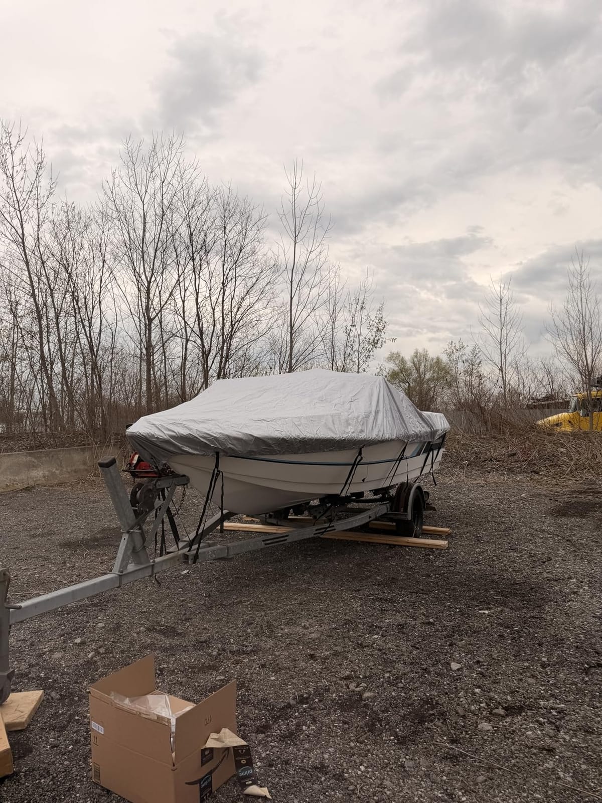 iCOVER Trailerable Boat Cover- 17'-19' Heavy Duty Waterproof Tarp Covers with Storage Bag, Fits V-Hull, Fish&Ski, Pro-Style, Fishing, Runabout, Bass Boats, up to 17ft-19ft Long X 96