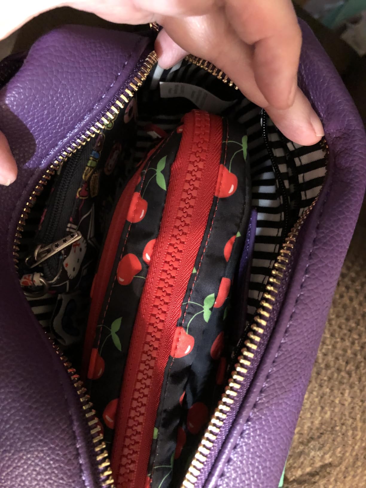 FashionPuzzle Triple Zip Small Crossbody Bag customer photo 1
