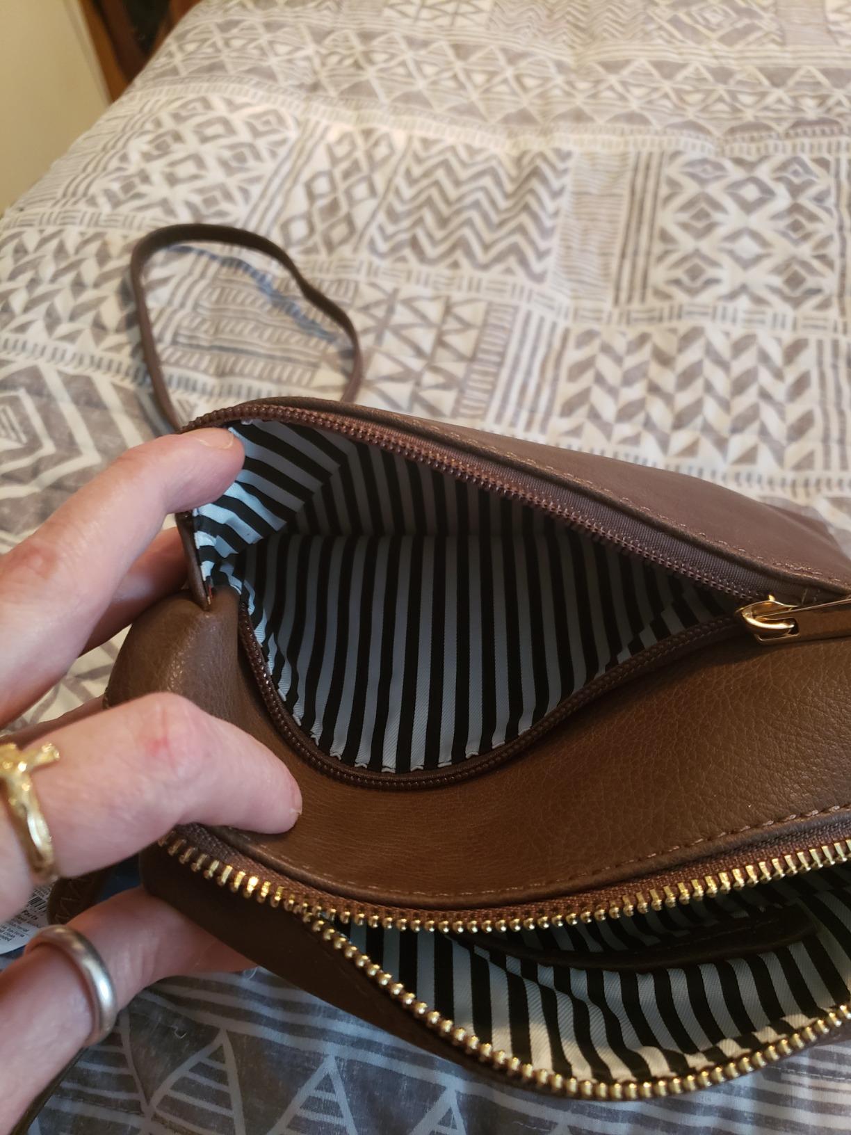 FashionPuzzle Triple Zip Small Crossbody Bag customer photo 2