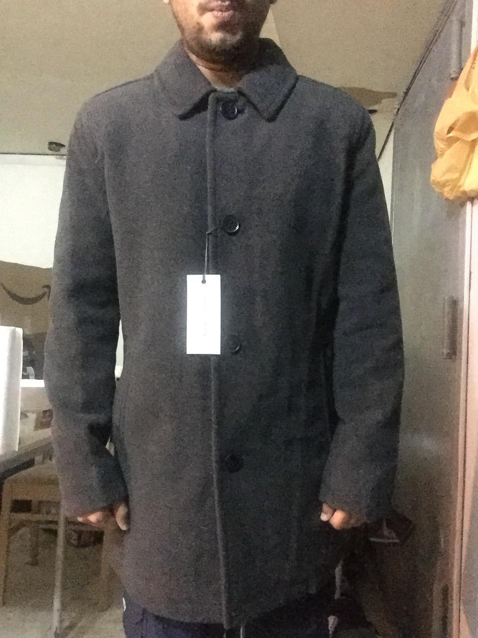 Cole Haan Men's Button Up Wool Plush Car Coat customer photo 1