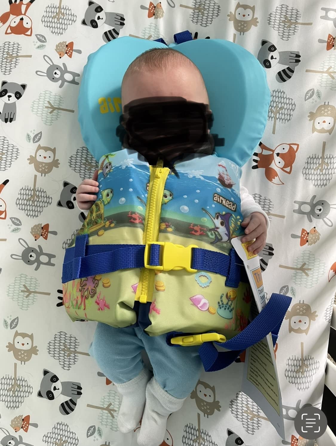 Airhead Treasure Life Jacket for Kids - USCG Approved Infant & Child Boating Safety PFD for Swimming, Water Play & Family Recreation, Closed-Side Flotation Device customer photo 1