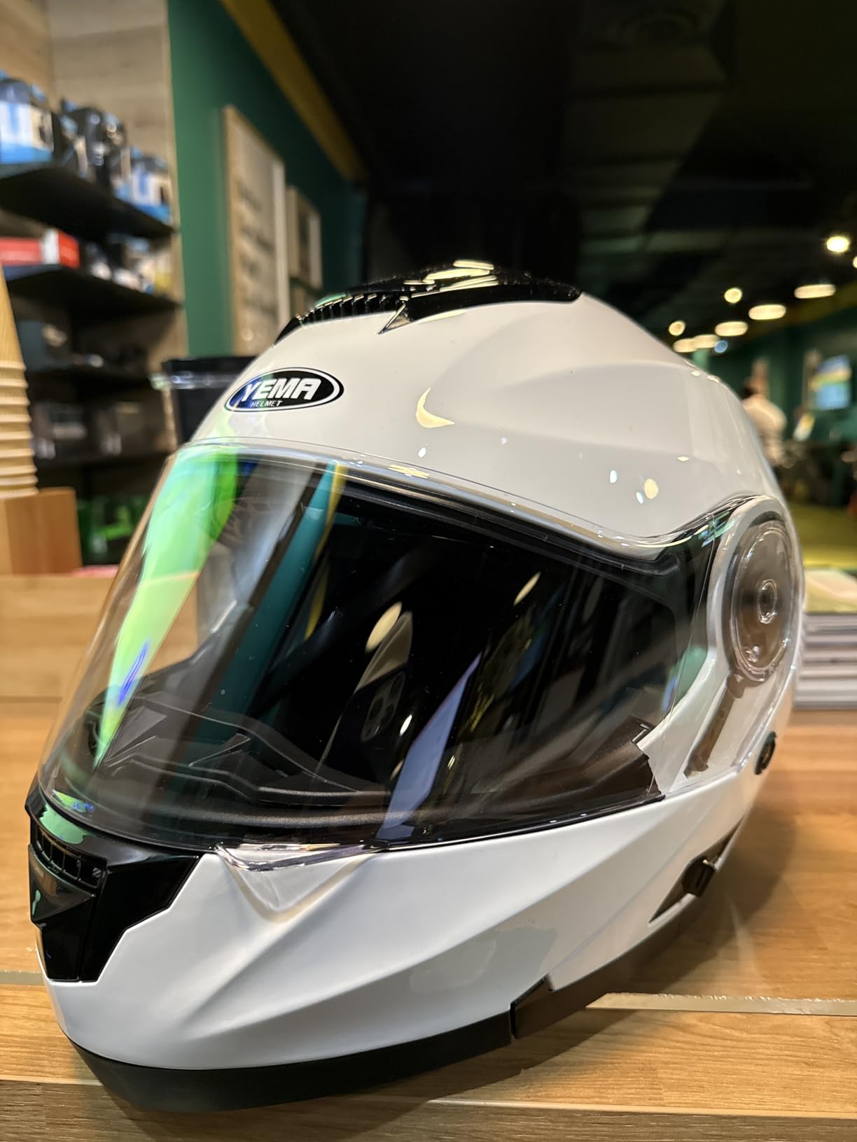 YEMA Modular Motorcycle Helmets, DOT Approved Full Face Motorcycle Helmet with with Flip Up Dual Visor for Men & Women - Street, Scooter, ATV, E-Bike customer photo 1