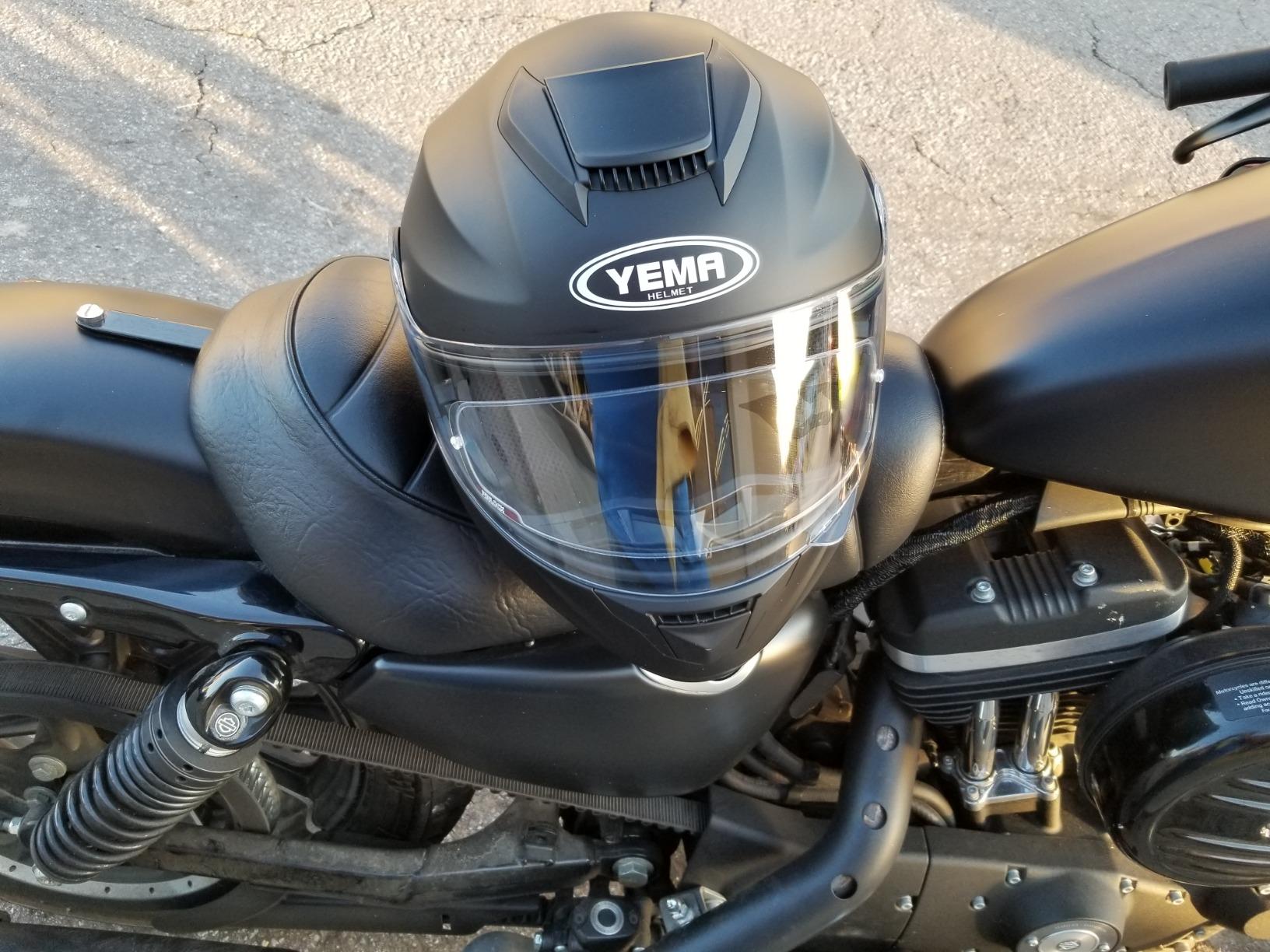 YEMA Modular Motorcycle Helmets, DOT Approved Full Face Motorcycle Helmet with with Flip Up Dual Visor for Men & Women - Street, Scooter, ATV, E-Bike customer photo 2