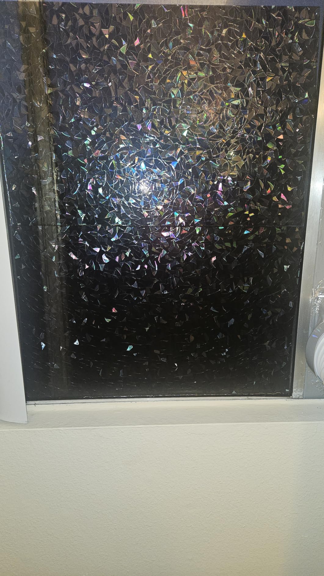 rabbitgoo Rainbow Window Privacy Film, Stained Glass Cling, 17.5