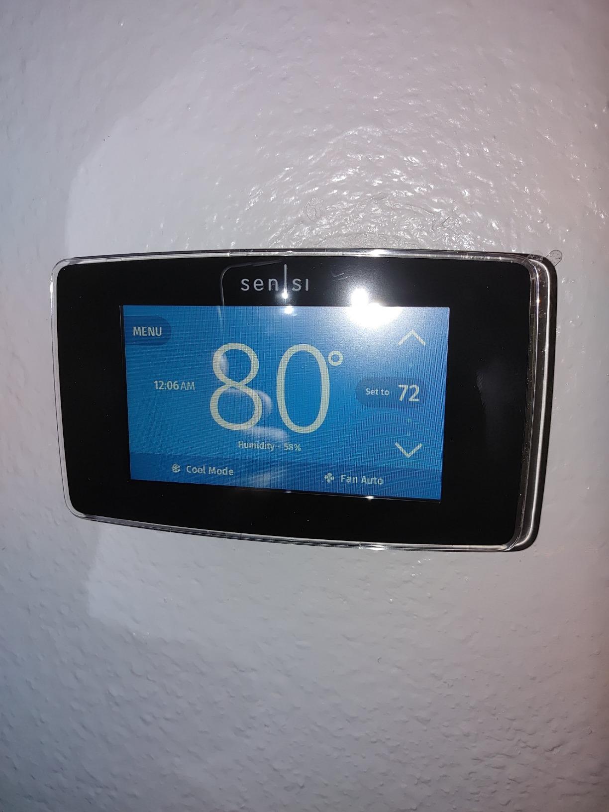 Sensi Touch Smart Thermostat by Emerson with Touchscreen Color Display, Programmable, Wi-Fi, Mobile App, Easy DIY, Data Privacy, Works with Alexa, Energy Star Certified, ST75 - Black, C-Wire Required customer photo 2