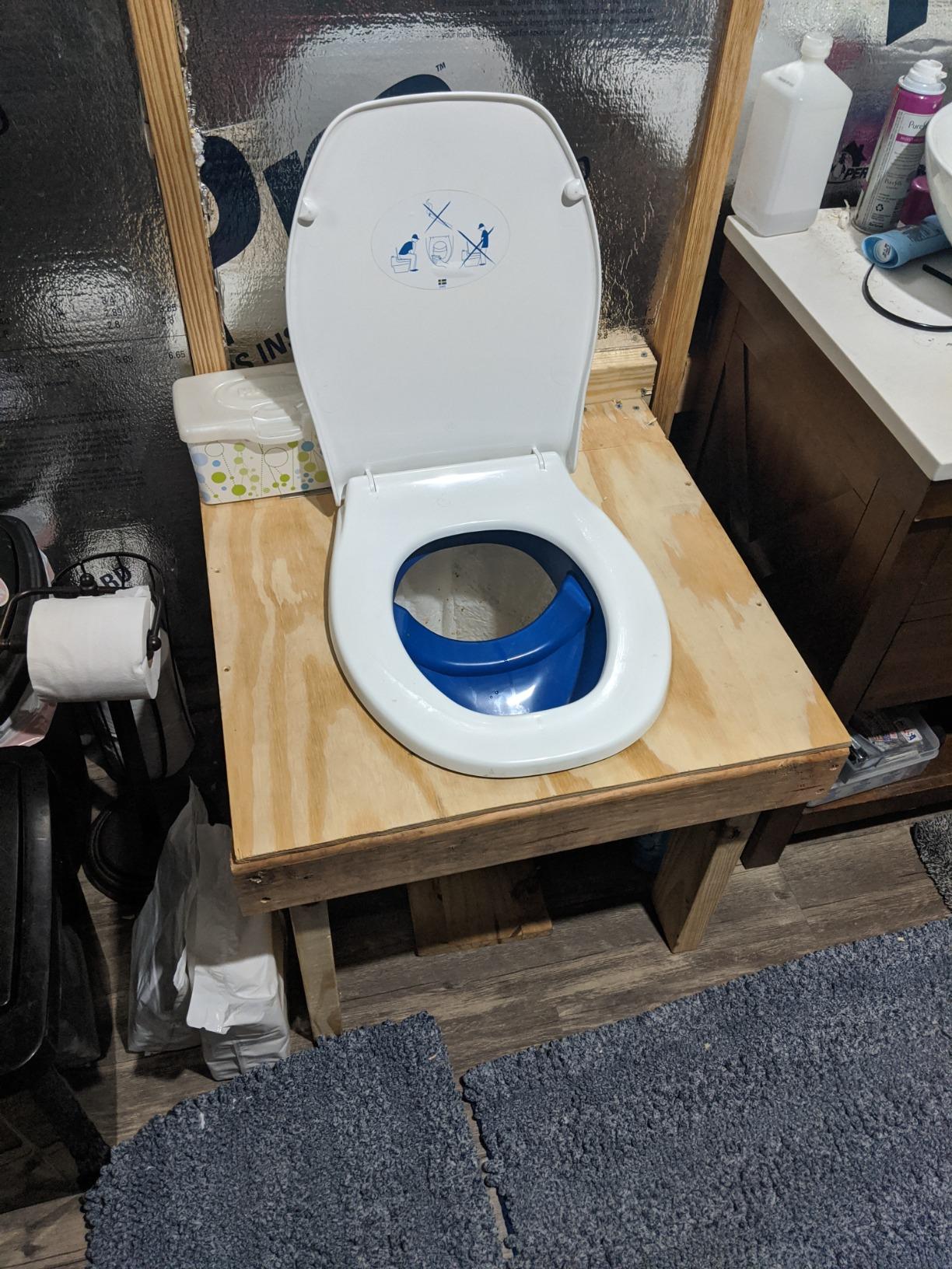 Separett Privy Urine-Separating Toilet Seat Kit, Blue Bowl customer photo 1