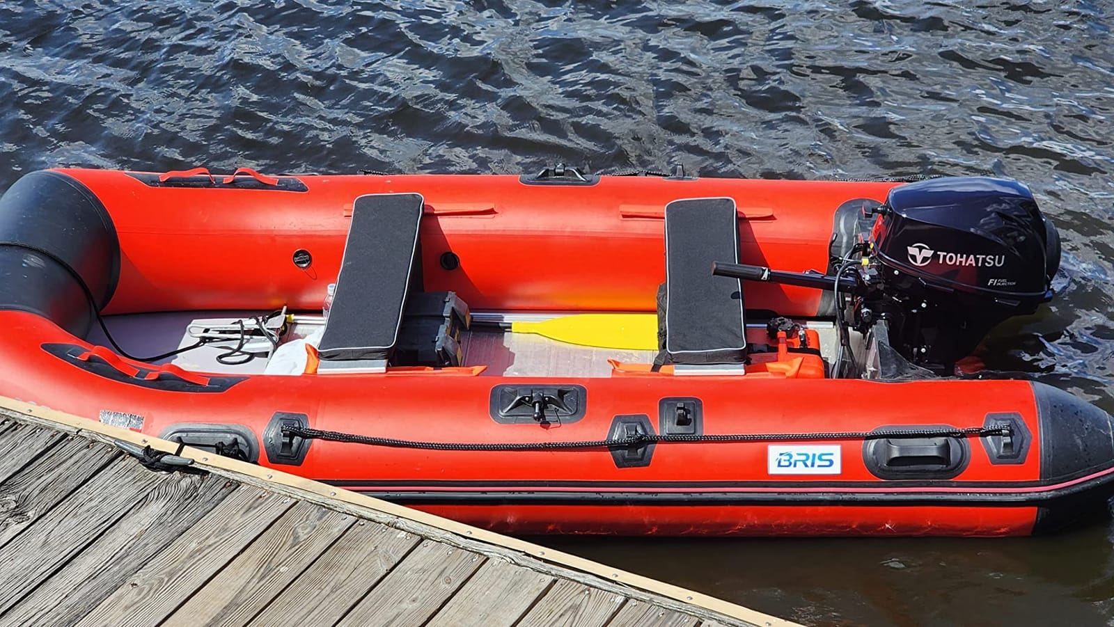 BRIS 12ft Inflatable Boat Inflatable Raft Sport Rescue Diving Boat Fishing Dinghy Tender Pontoon customer photo 1