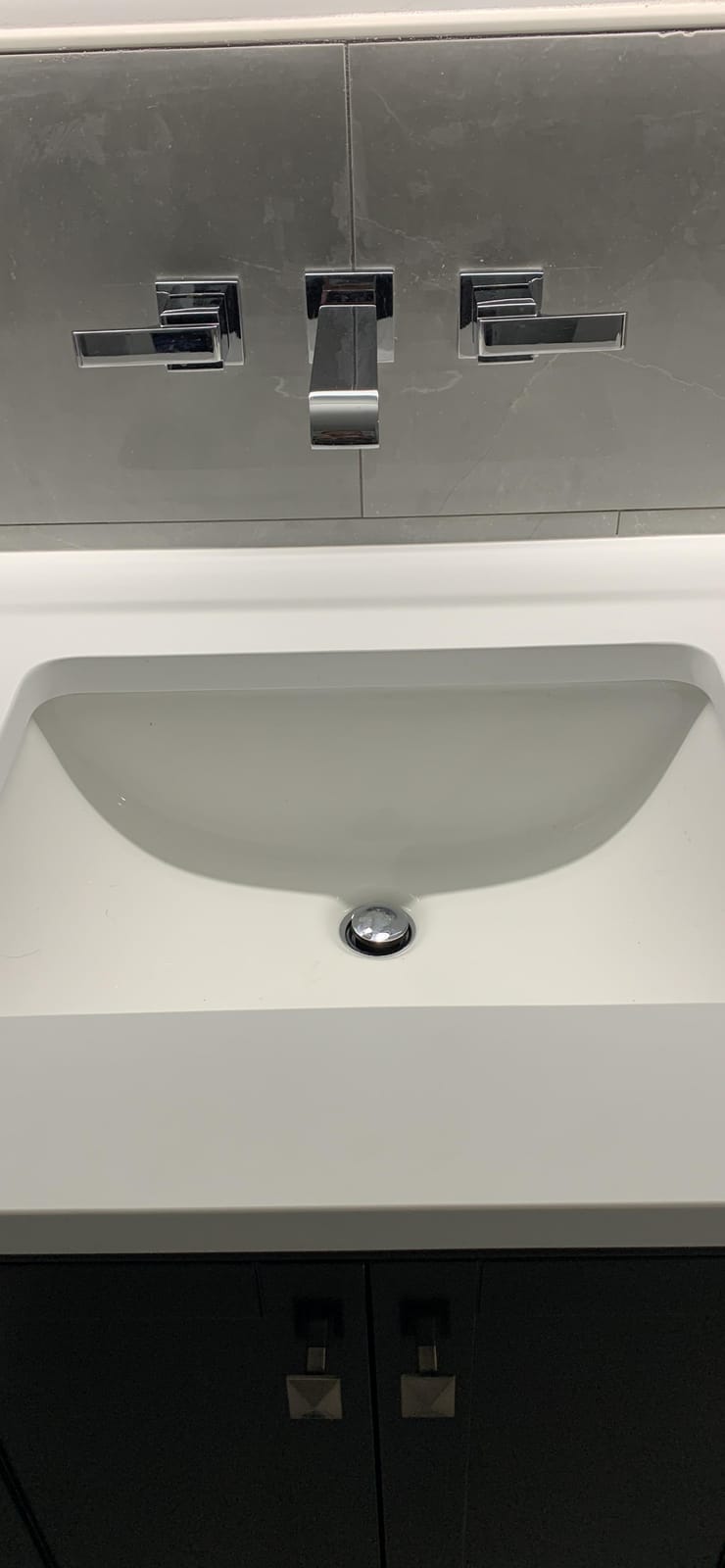 Delta Ara Wall Mount Bathroom Faucet 2 Hole, Matte Black Bathroom Sink Faucet for Vanity, Matte Black T3567LF-BLWL customer photo 2