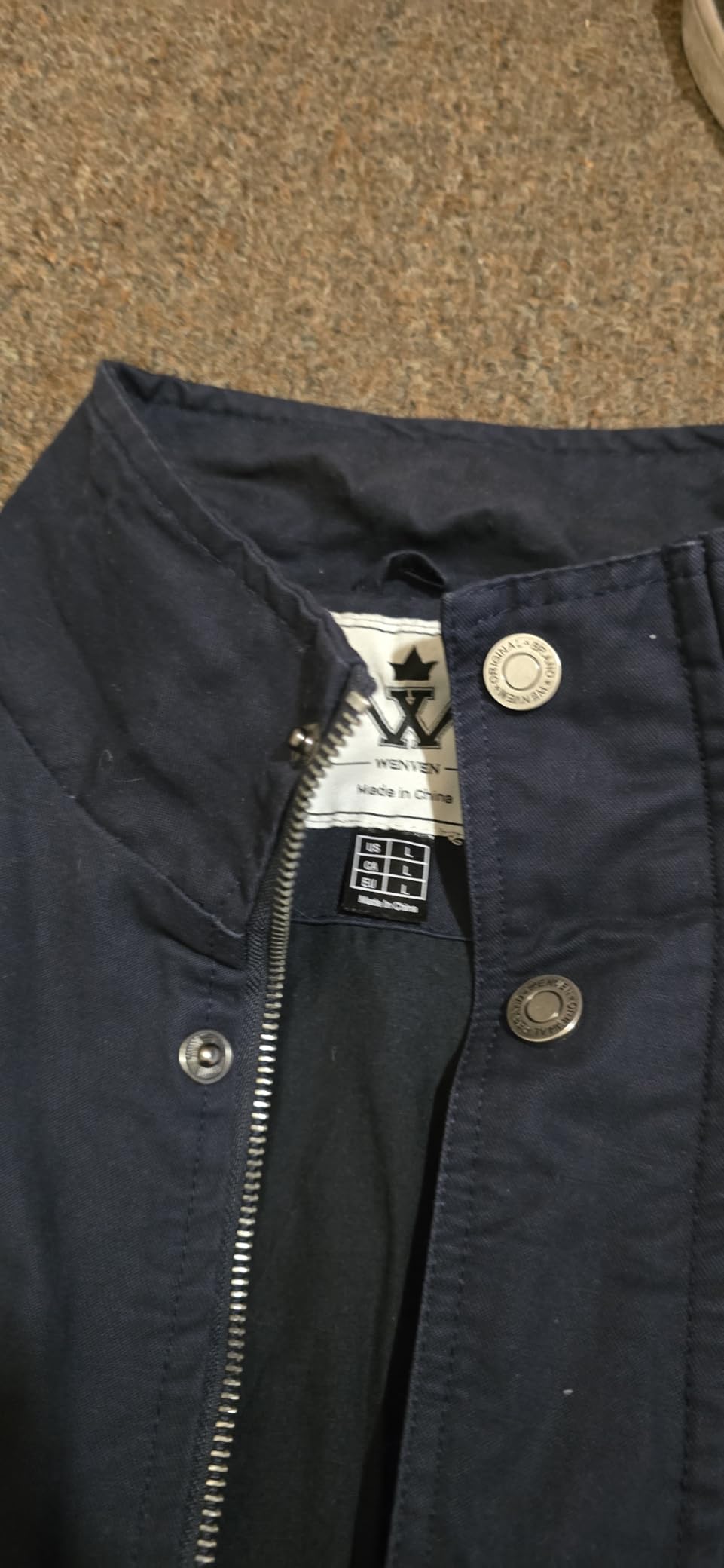 WenVen Men's Casual Washed Cotton Military Jacket customer photo 2