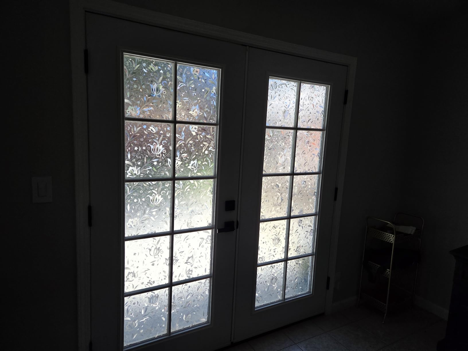LEMON CLOUD Window Privacy Film, Tulip Stained Glass Sticker 17.5″ x 78.7″ customer photo 2
