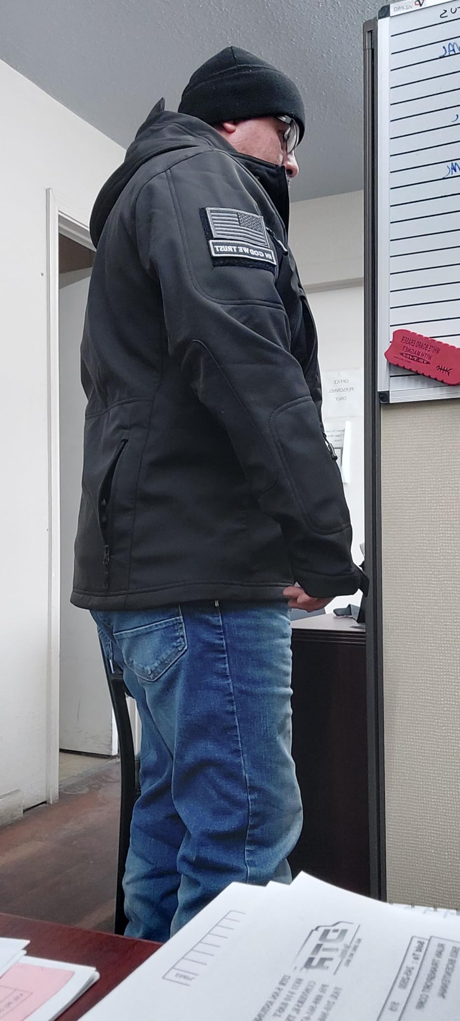 FREE SOLDIER Men's Hooded Waterproof Softshell Jacket customer photo 1