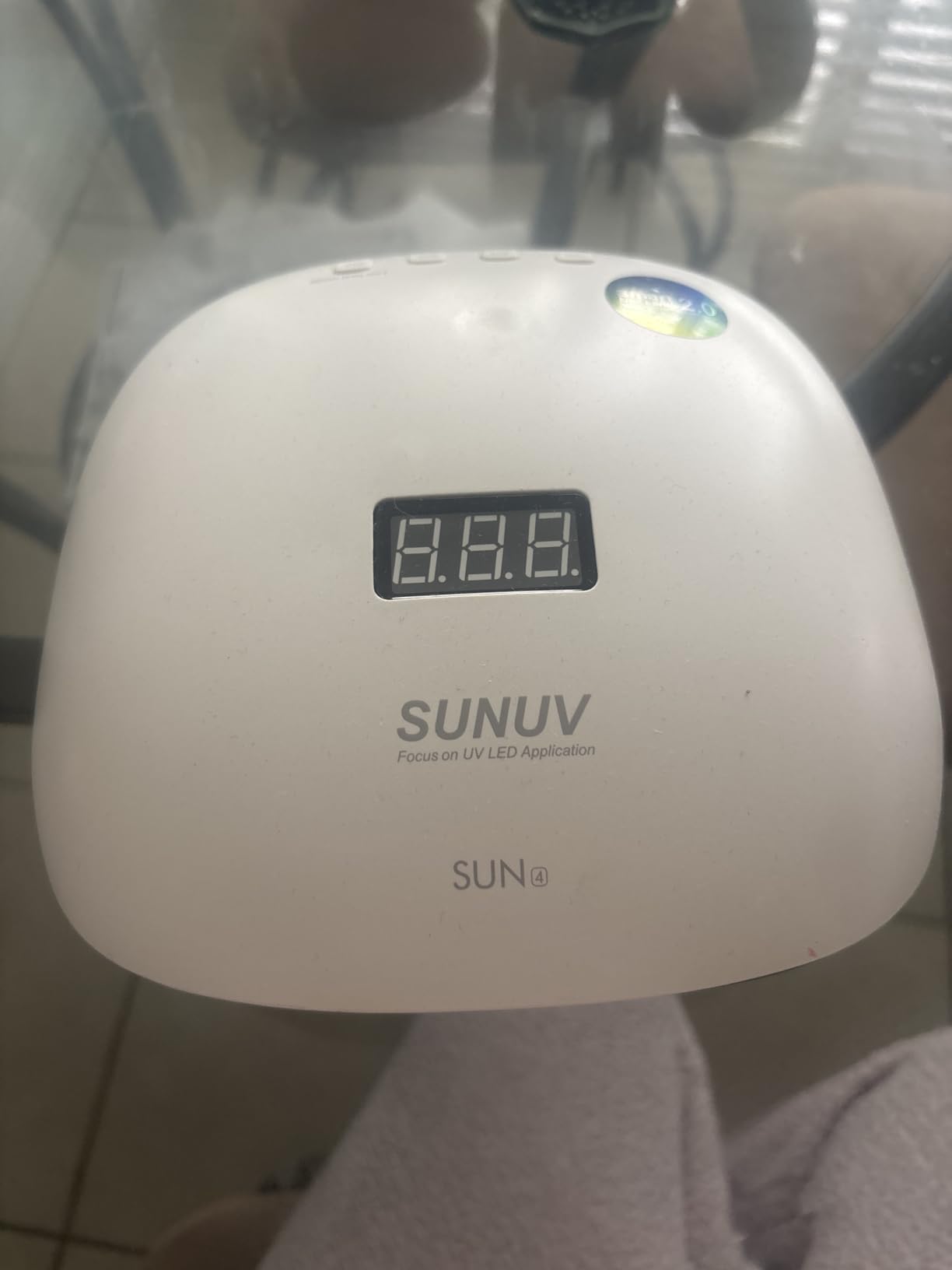 SUNUV UV LED Nail Lamp, UV Light for Nails, LCD Display, 36 LEDs SUN4 Black customer photo 2
