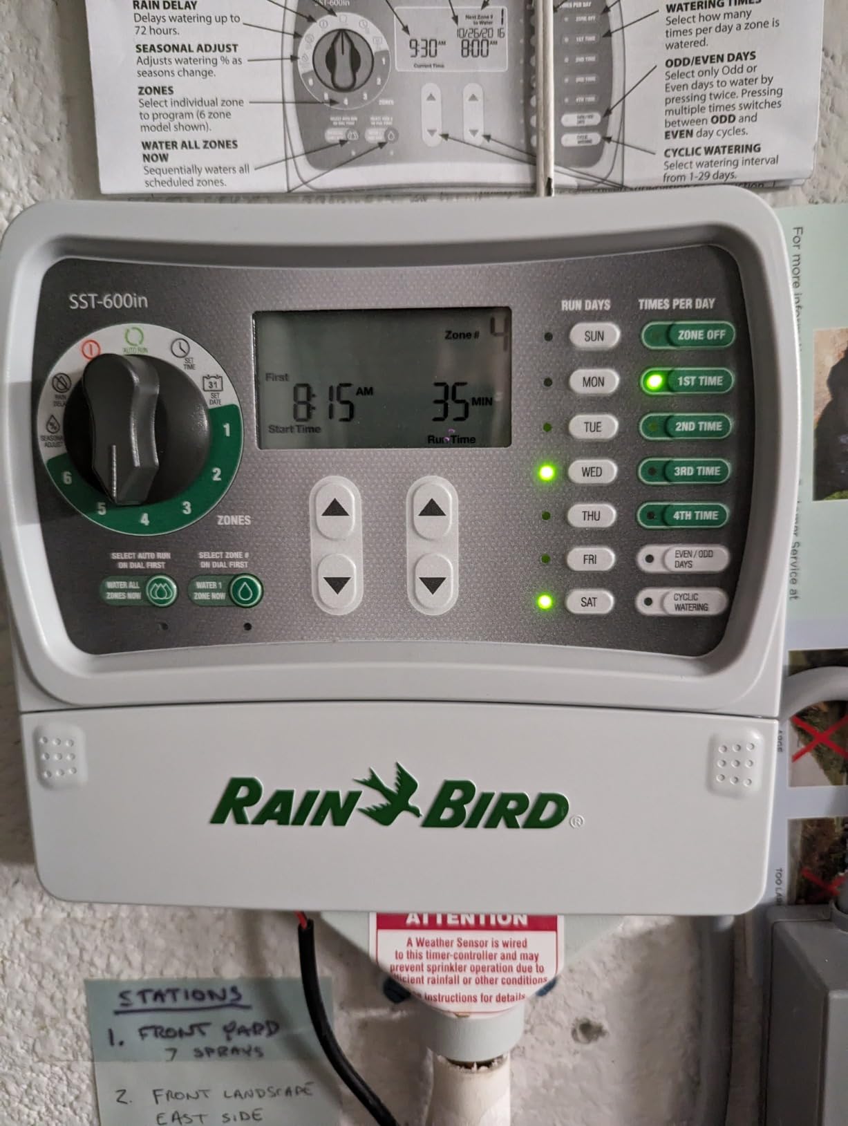 Rain Bird SST600IN Irrigation Controller, Indoor, 6-Station customer photo 2