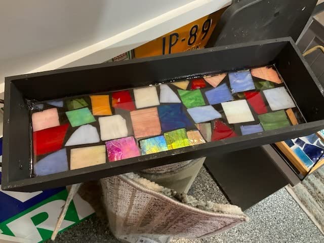Lanyani Glass Mosaics Pieces Stained Glass, Assorted Colors and Shapes, 1kg/35 Ounce customer photo 2
