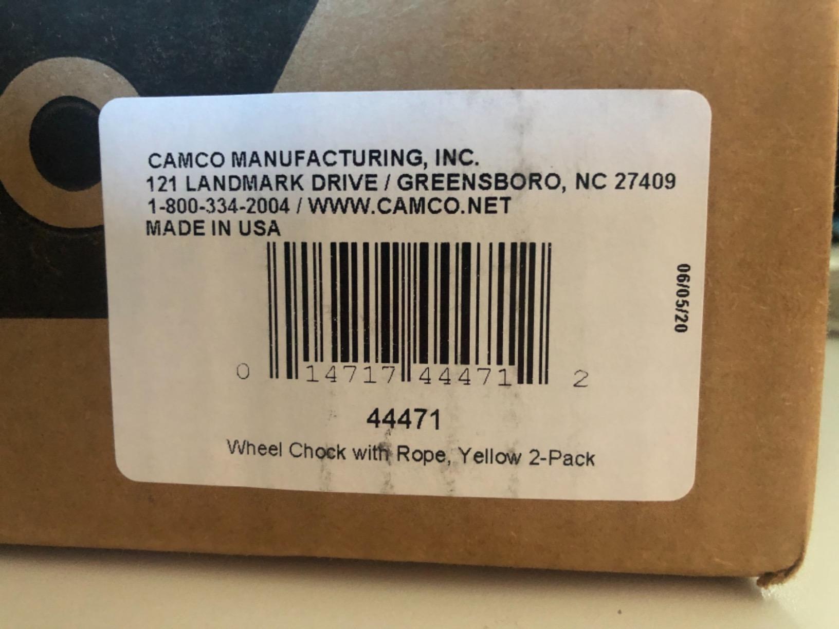 Camco RV Wheel Chocks with Rope - 2-Pack - Made in the USA customer photo 1