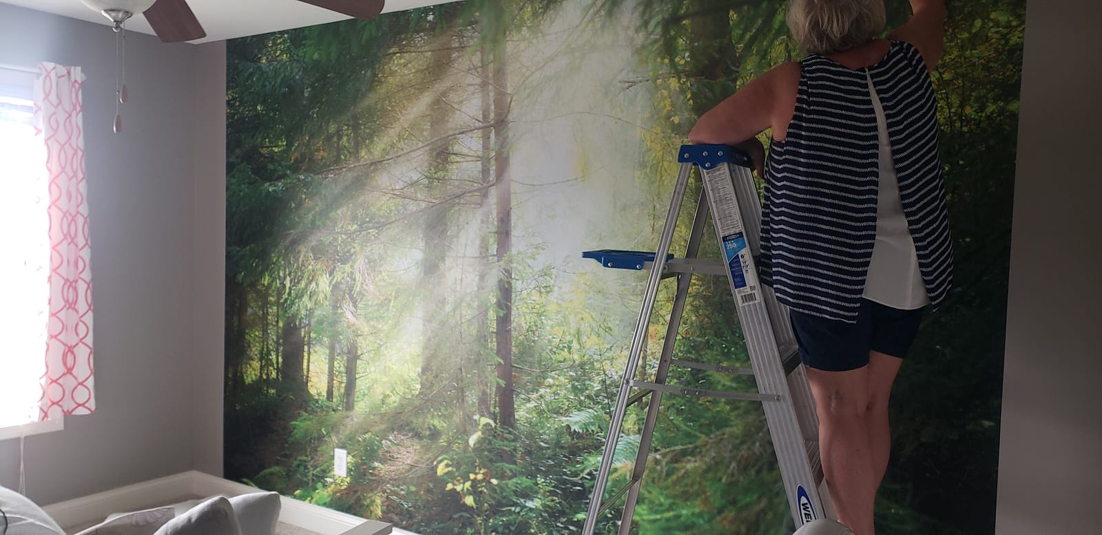 wall26 - Beautiful Forest Wallpaper- Canvas Art Wall Mural Decor - 100