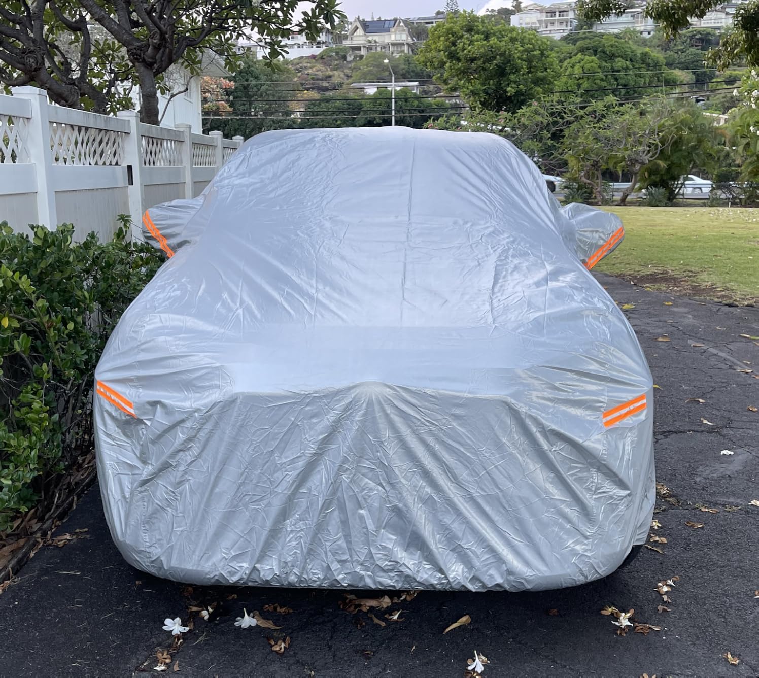 Kayme Sedan Car Cover See Vehicle Size Chart for Accurate Fit, Size A4 | 100% Waterproof All Weather Heavy Duty. Protects Against Sun, Rain, Snow, Dust. Soft Cotton. Driver Door Zipper, Storage Bag customer photo 1