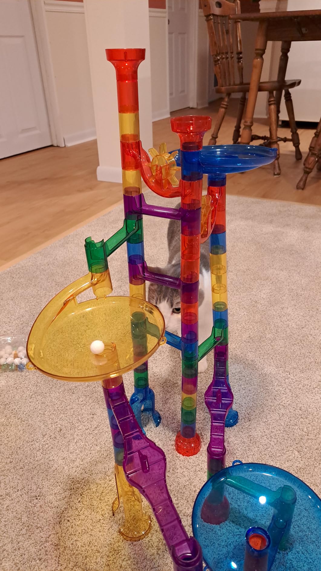 Magicfly Marble Run, 127 Pcs Marble Runs for Kids, Glass Marbles for Kids customer photo 1