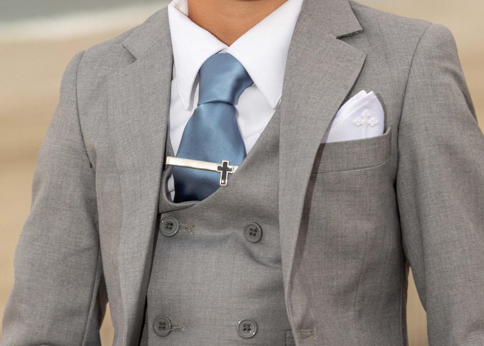 Tie Clips for Men, Mens Tie Clip Silver, Mens Tie Bars, Clip on Tie for Men customer photo 1