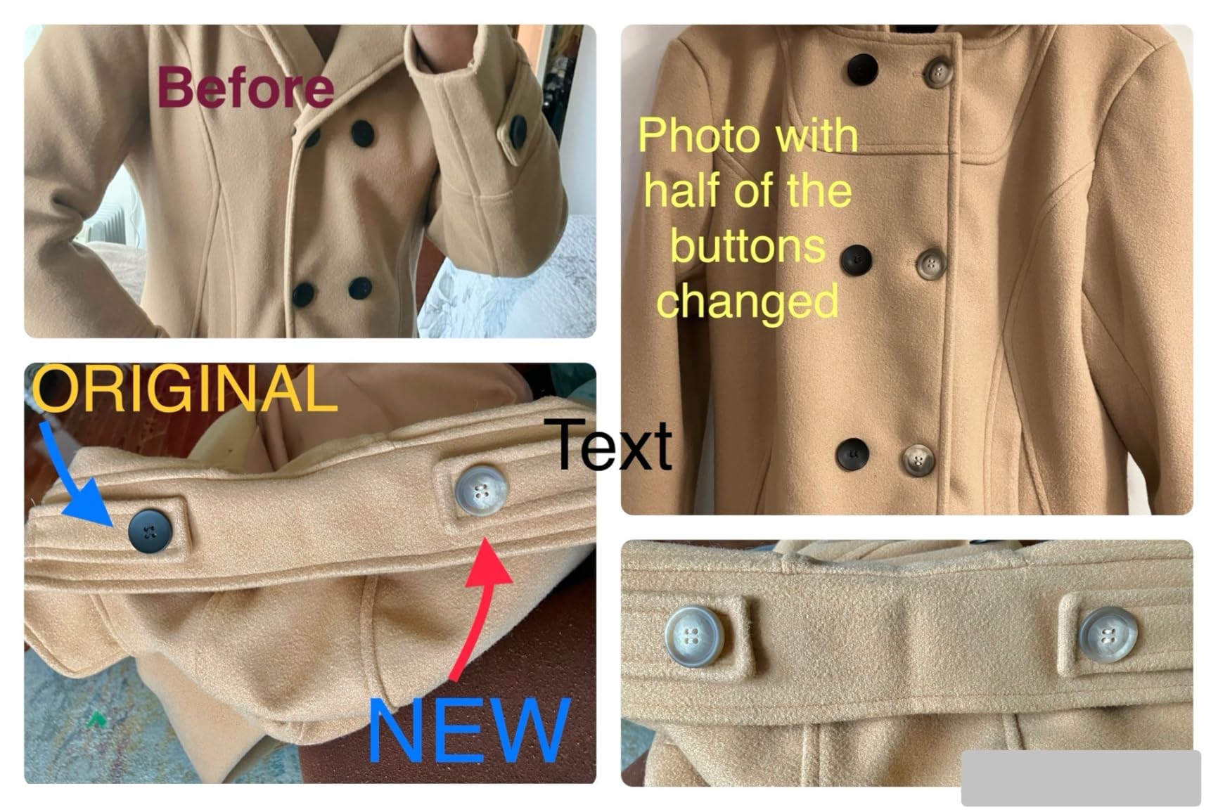 Tanming Women's Hooded Wool Blend Coat Mid Long Peacoats customer photo 1