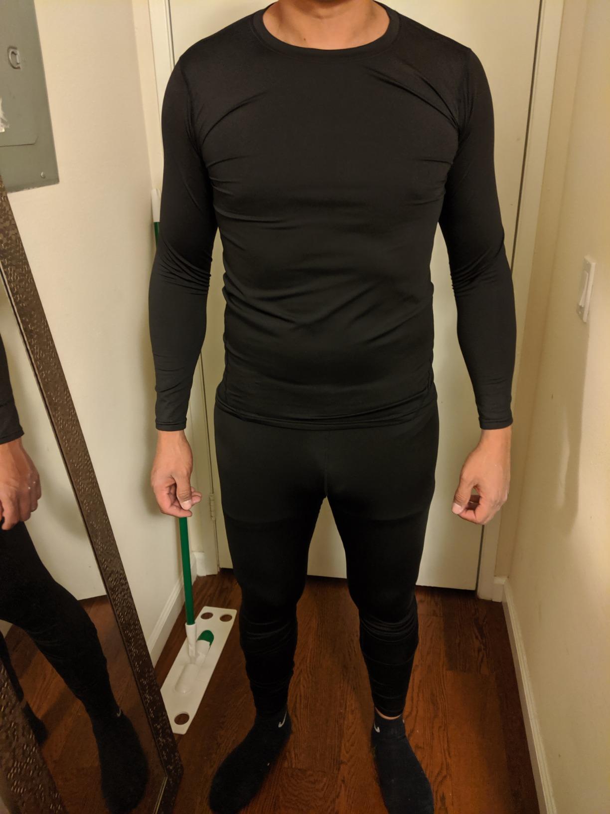 Thermal Underwear for Men Long Johns Base Layer Fleece Lined Winter Warm customer photo 2