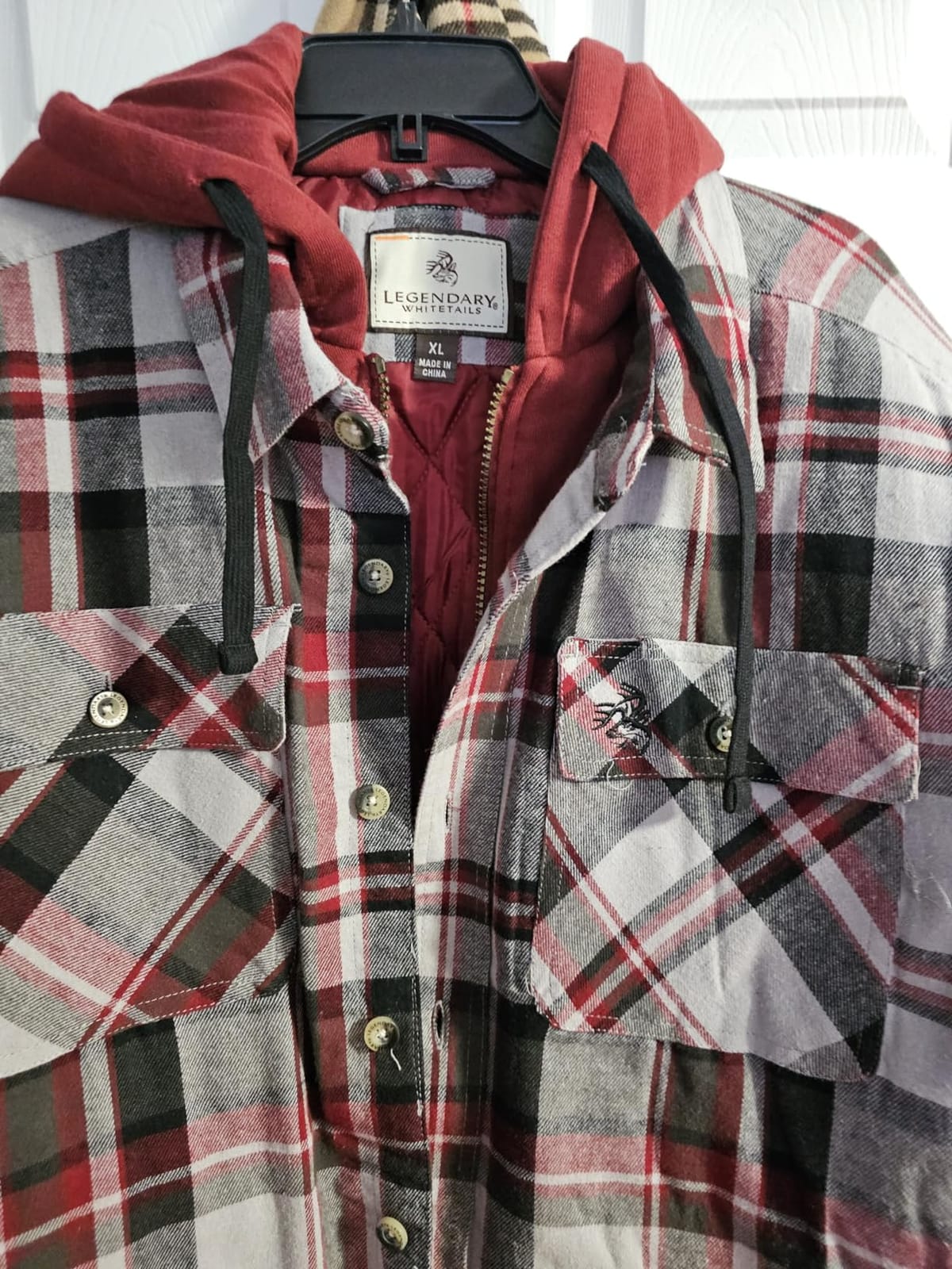 Legendary Whitetails Mens Flannel Shirt Jacket Hooded Shacket customer photo 2