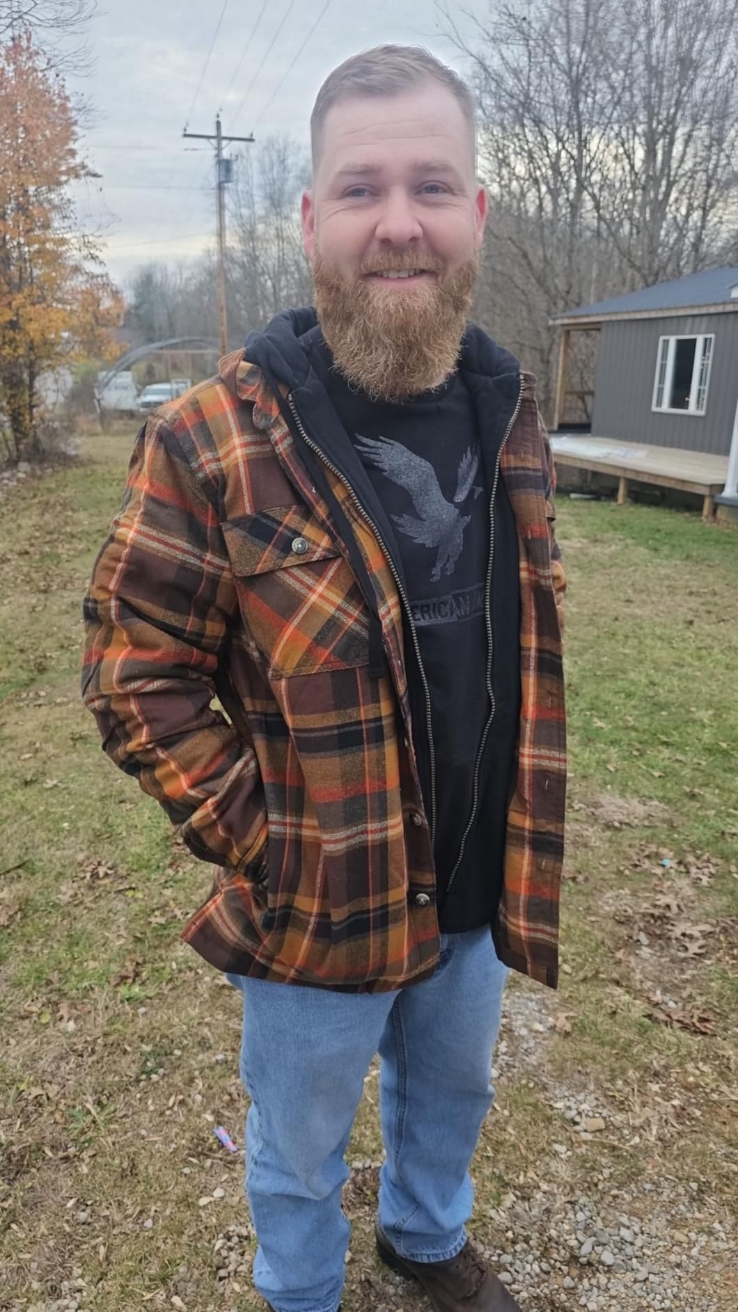 Legendary Whitetails Mens Flannel Shirt Jacket Hooded Shacket customer photo 1