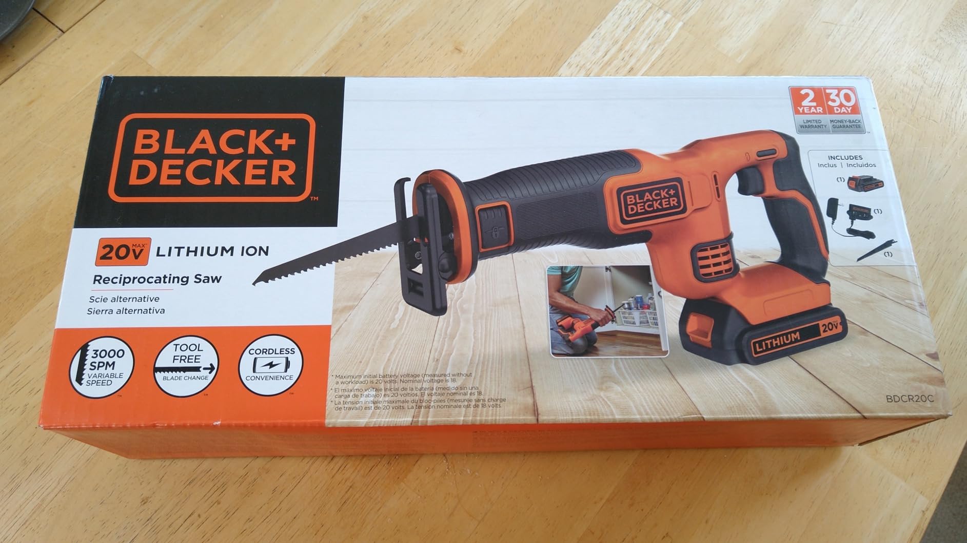 BLACK+DECKER 20V MAX* Cordless Reciprocating Saw Kit (BDCR20C) customer photo 1
