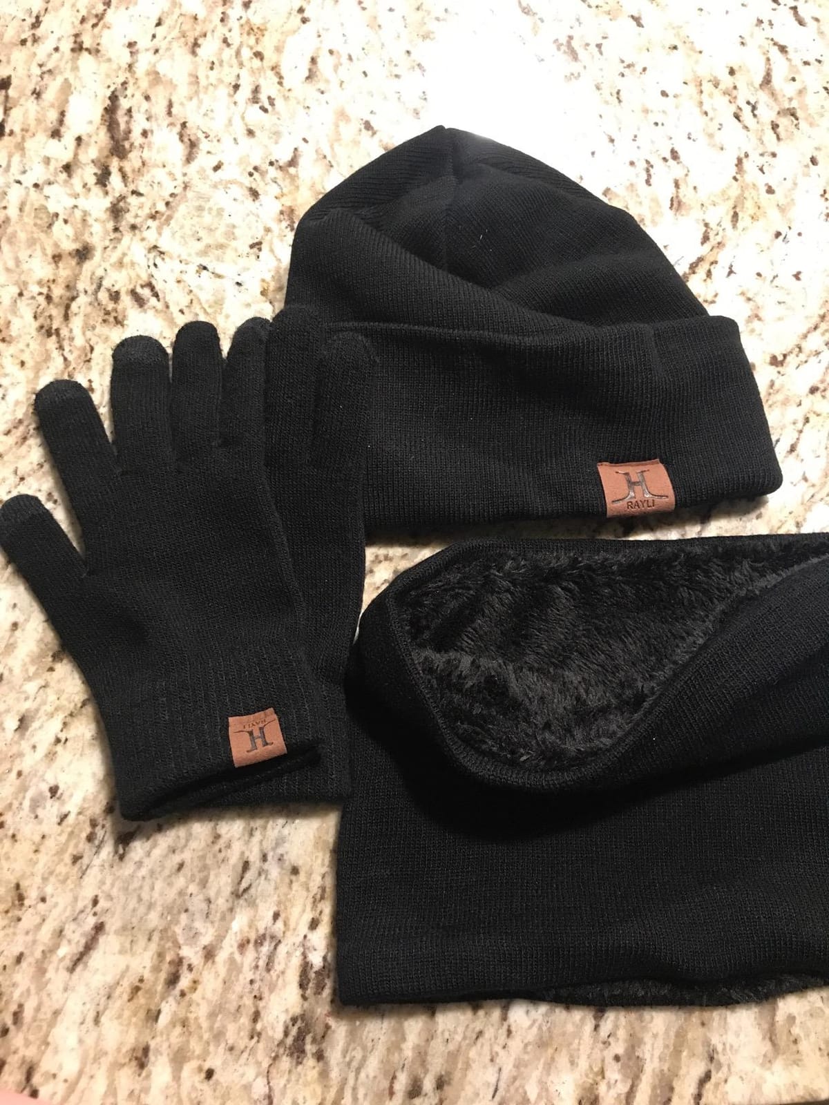 FZ FANTASTIC ZONE Winter Beanie Hats Scarf Touchscreen Gloves for Men Women customer photo 2