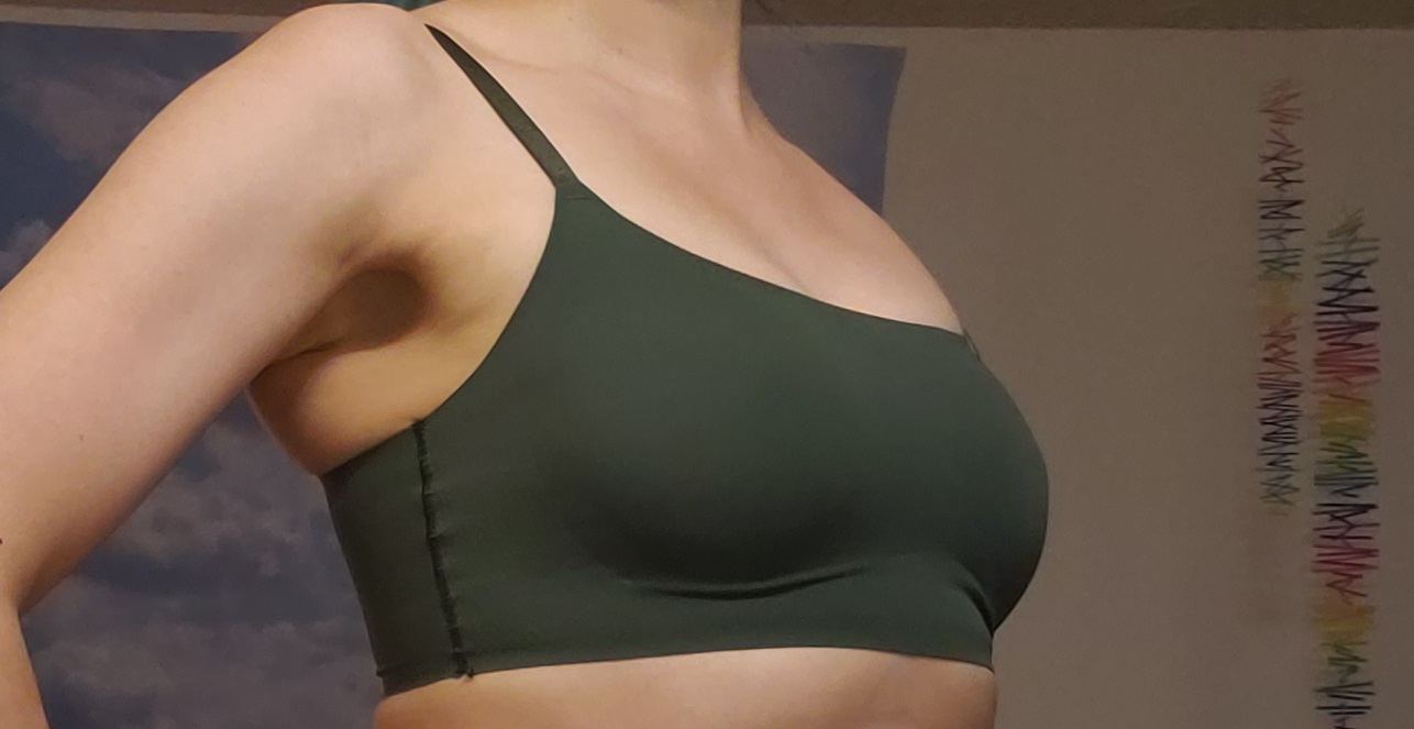 Calvin Klein Women's Invisibles Comfort Seamless Adjustable Skinny Strap Bralette Bra customer photo 2