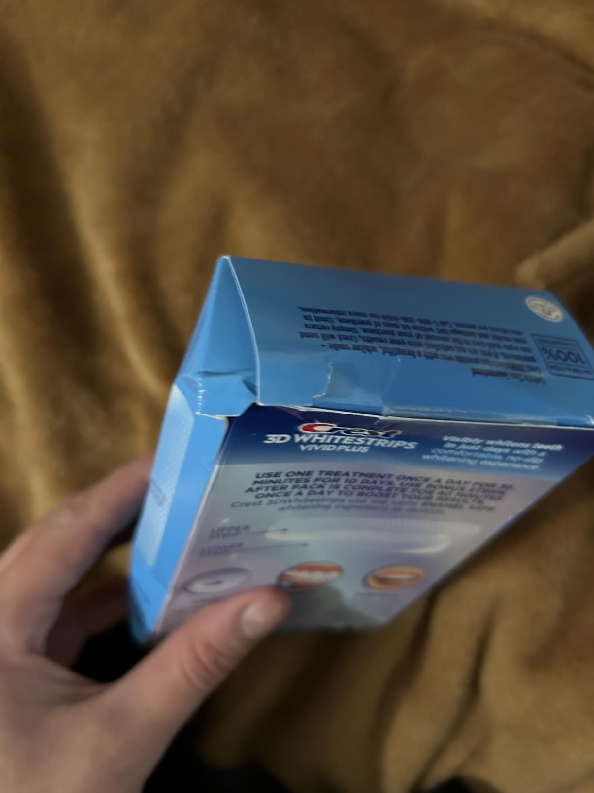 Crest Teeth Whitening Strips, Crest 3D Whitestrips Vivid Plus, Enamel Safe Teeth Whitening Kit, 12 Treatments (24 Strips), Visibly Whitens in Days, 8 Levels Whiter customer photo 1