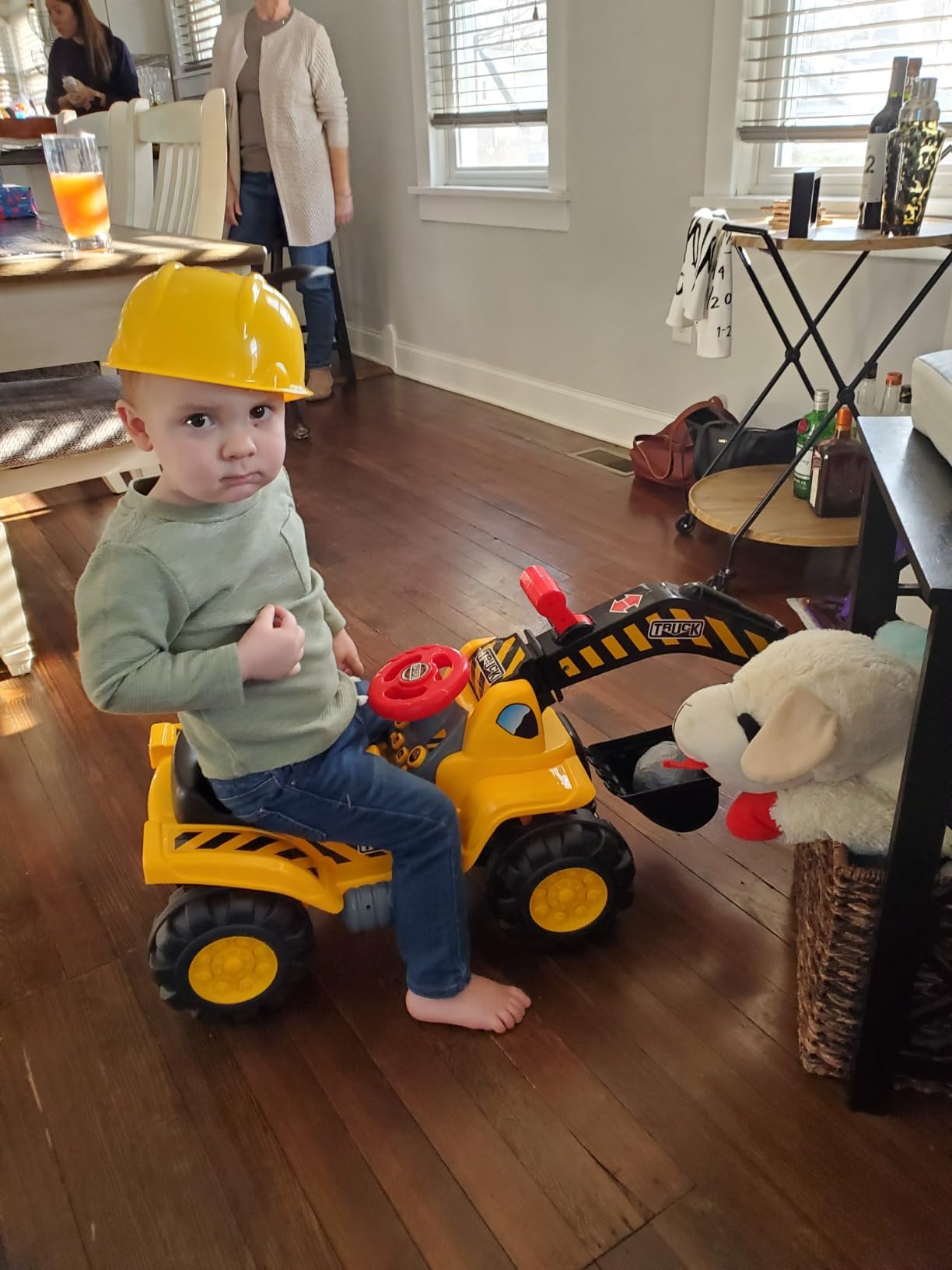 Play22 Toy Tractors for Kids Ride On Excavator - Sounds, Helmet & Rocks customer photo 1