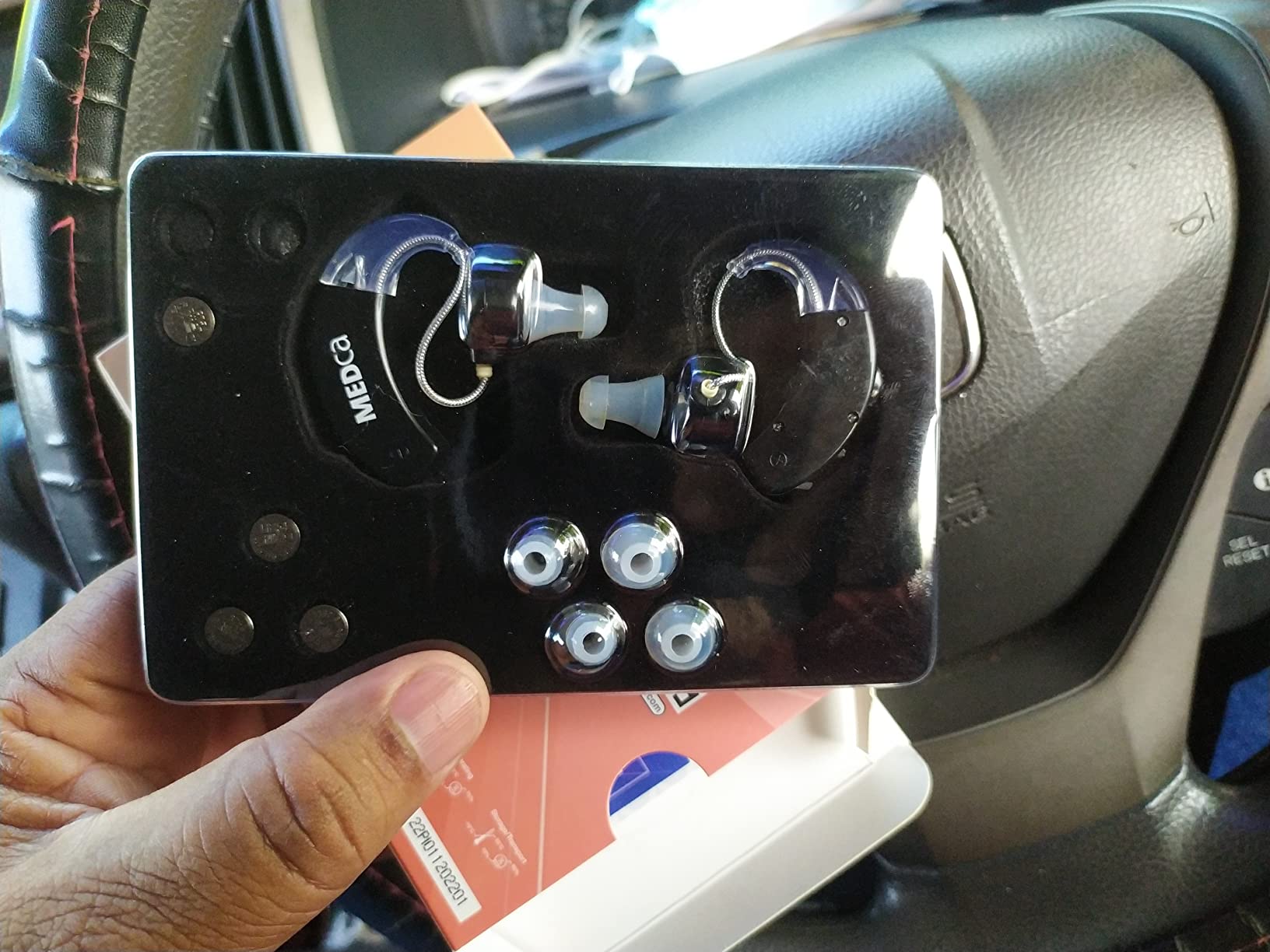 Behind the Ear Sound Amplifier - BTE Hearing Ear Amplification Device and Digital Hearing Aids for Seniors PSAD for the Hard of Hearing, Noise Reducing, Black, By MEDca customer photo 2